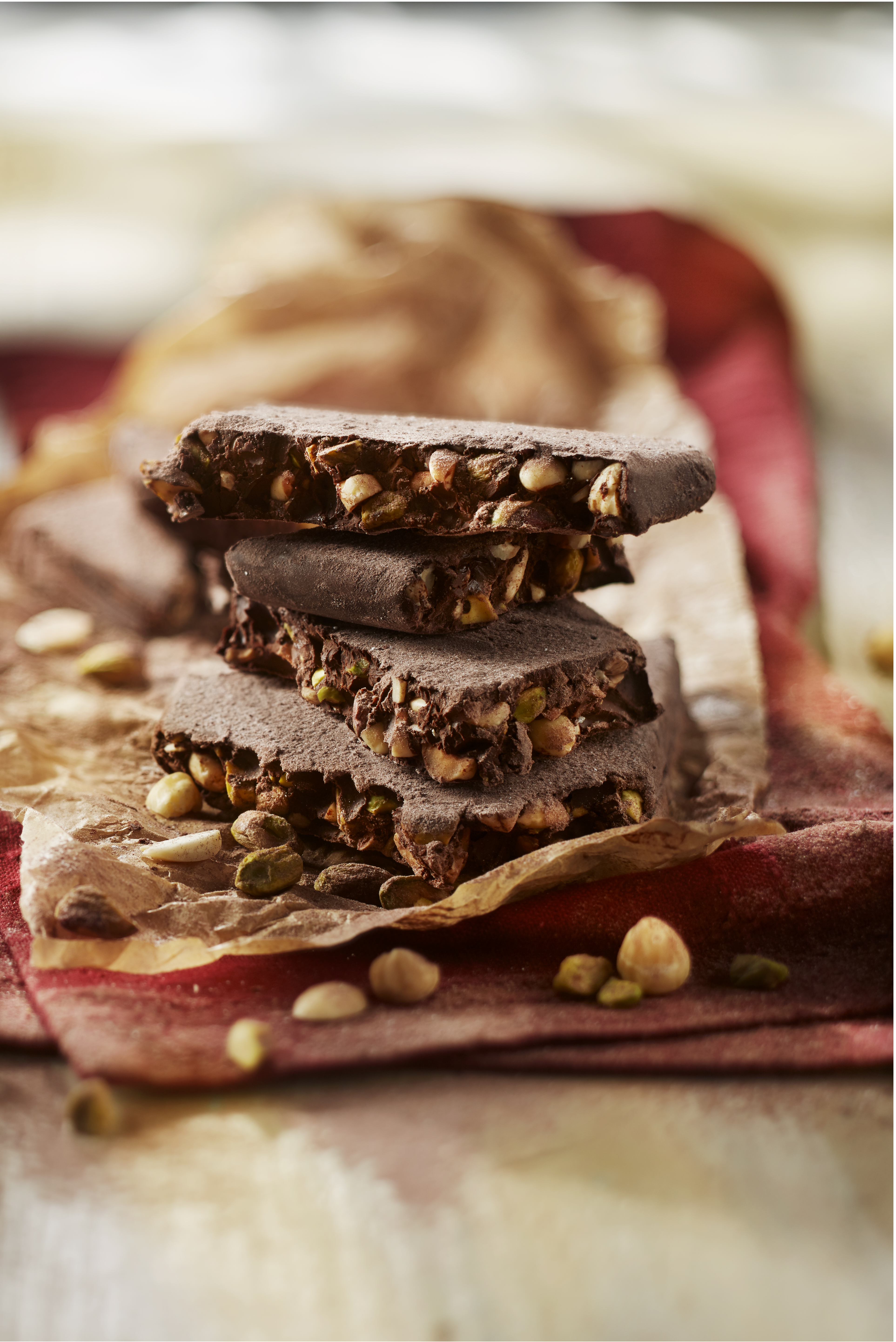 Notenpraliné met pure chocolade