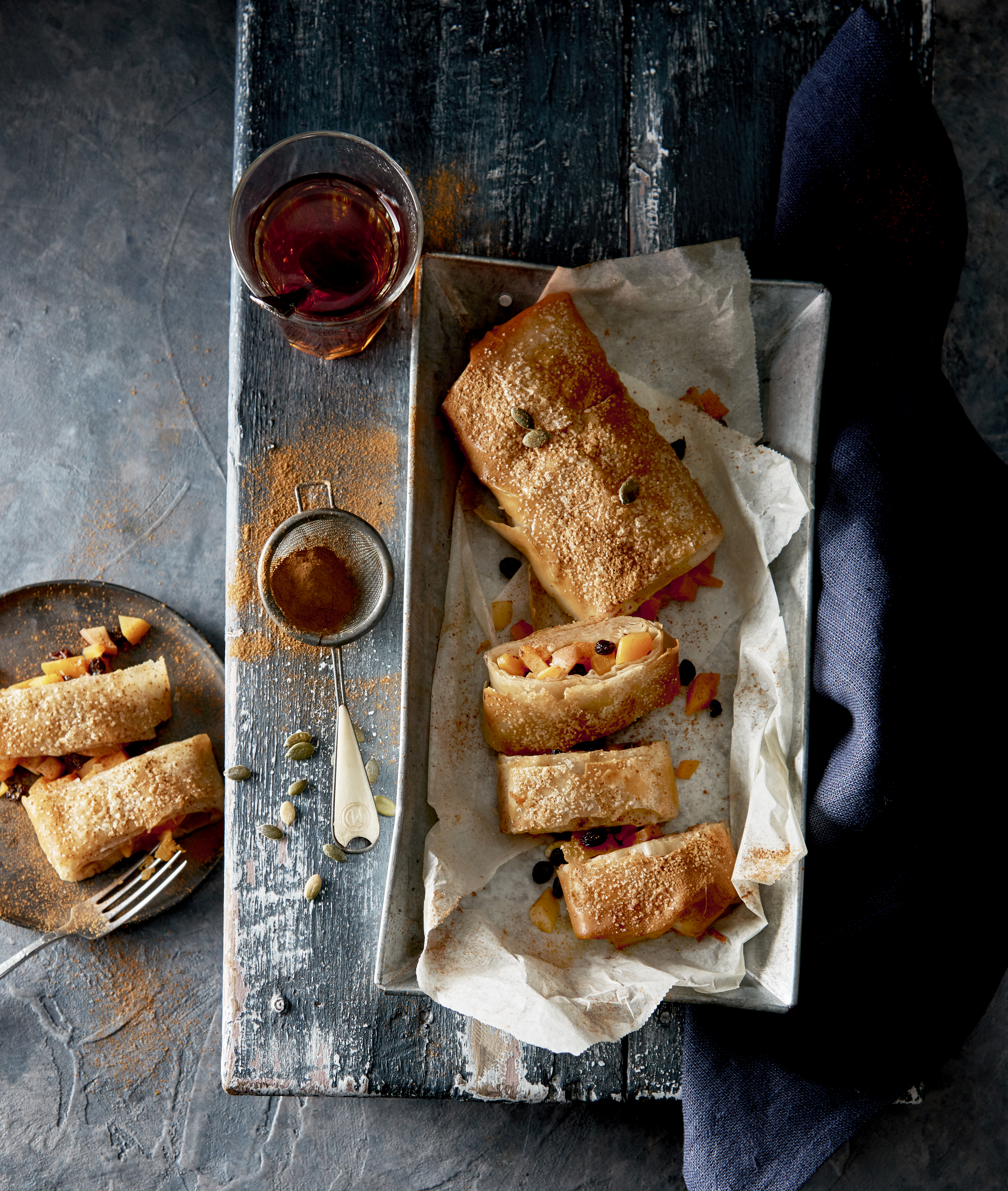 Strudel met pompoenvulling