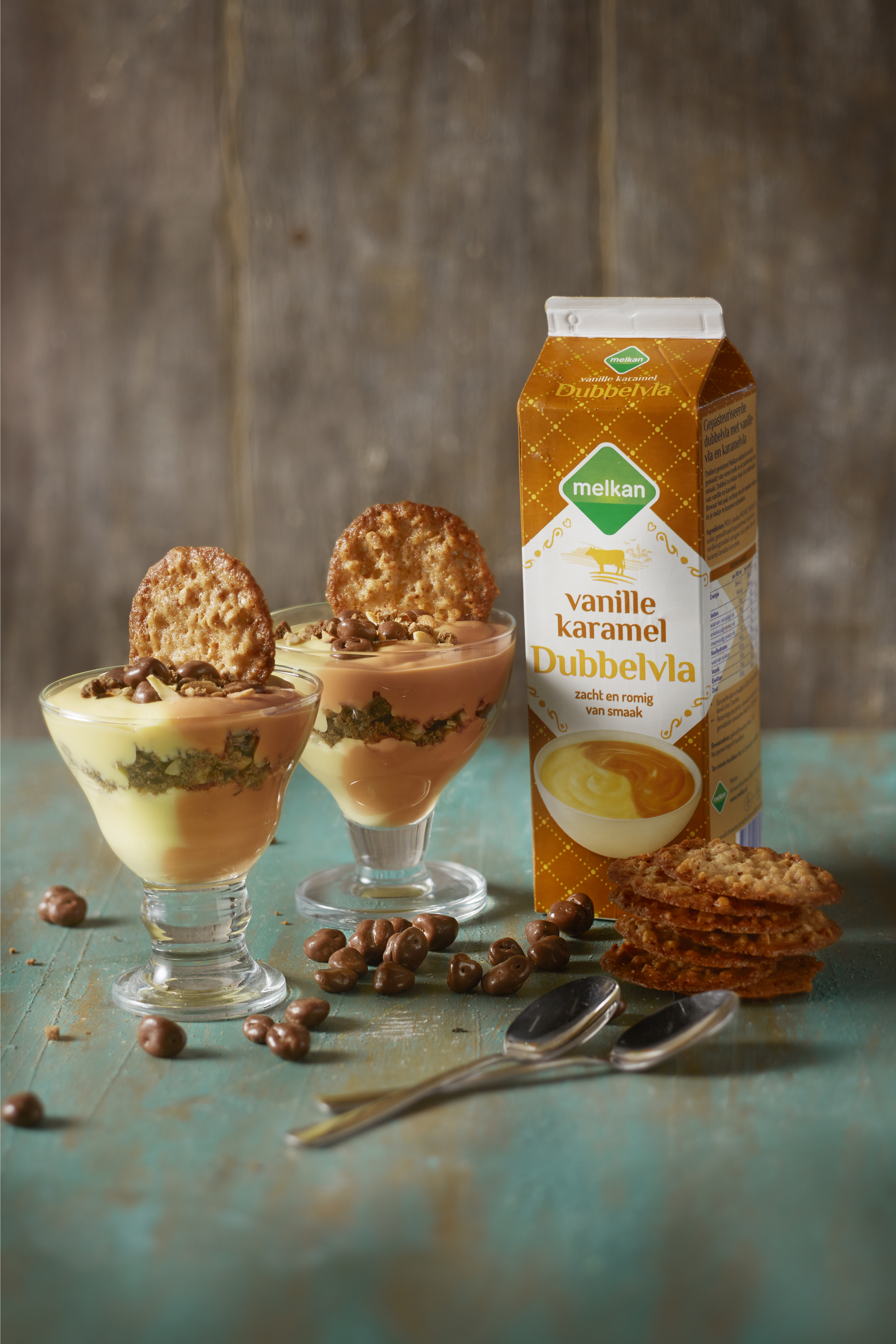 Vanille-karamelflip met speculaas en noten