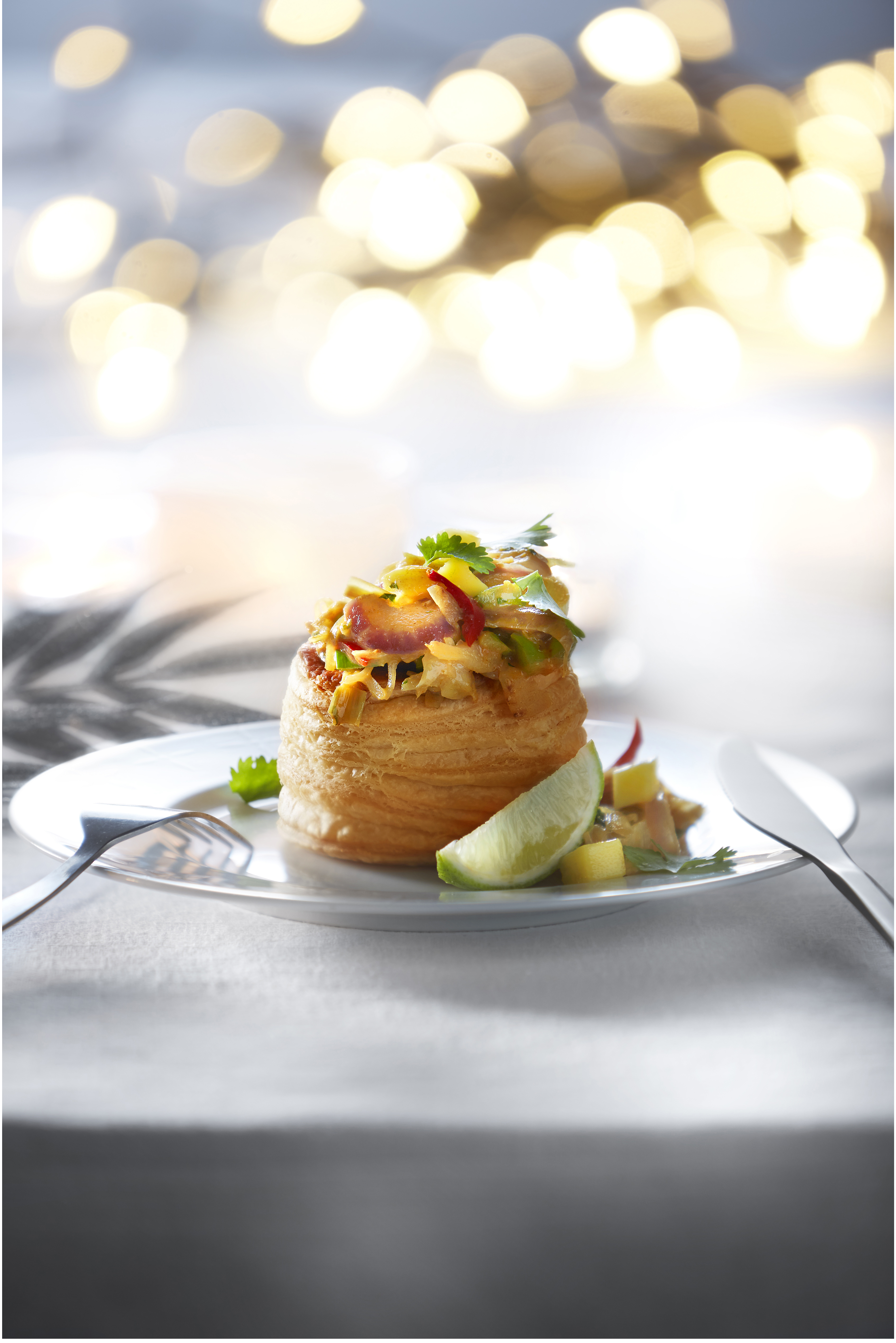 Thais groentepasteitje met mango