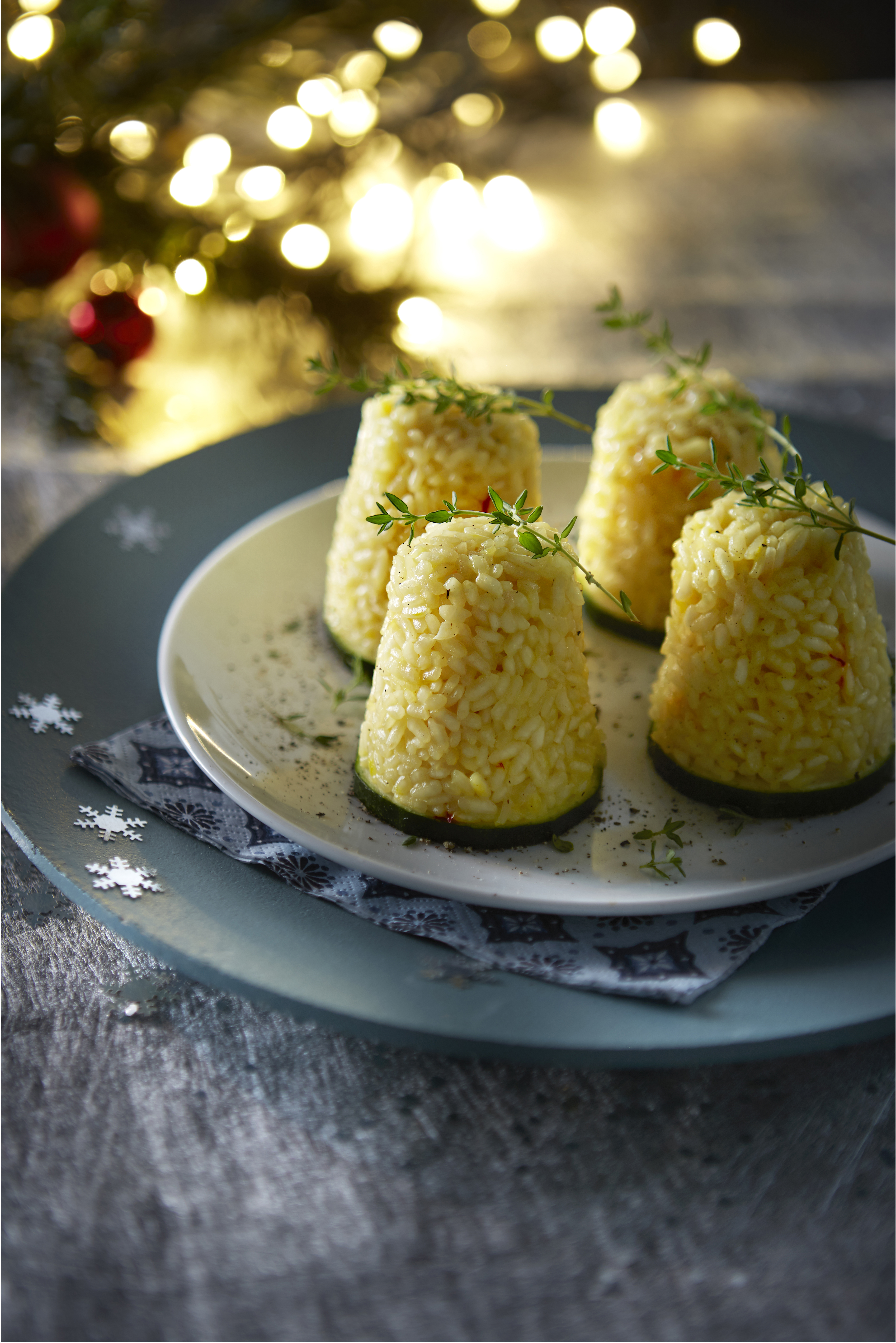 Saffraanrisotto-timbaaltjes