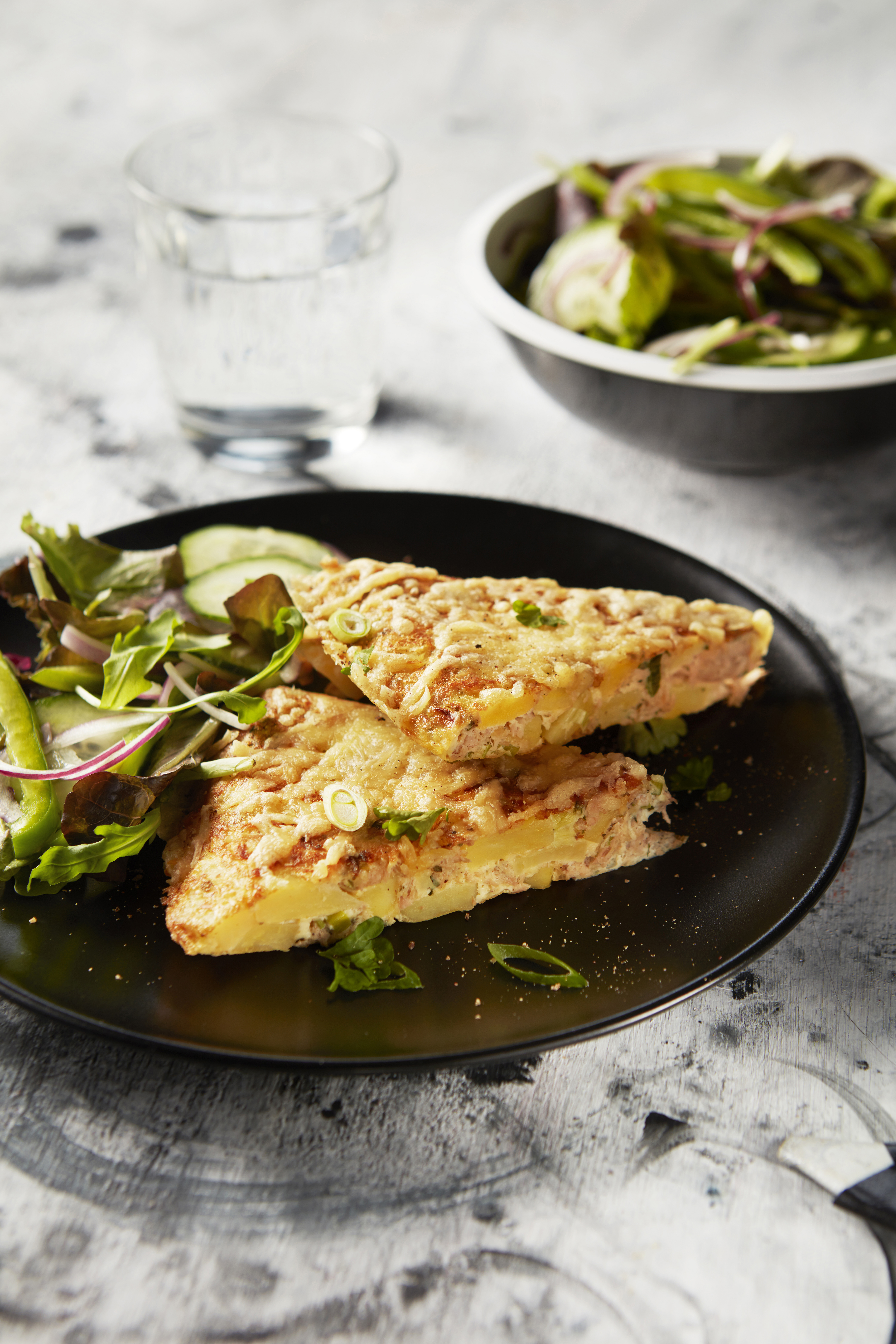 Aardappelomelet met tonijn