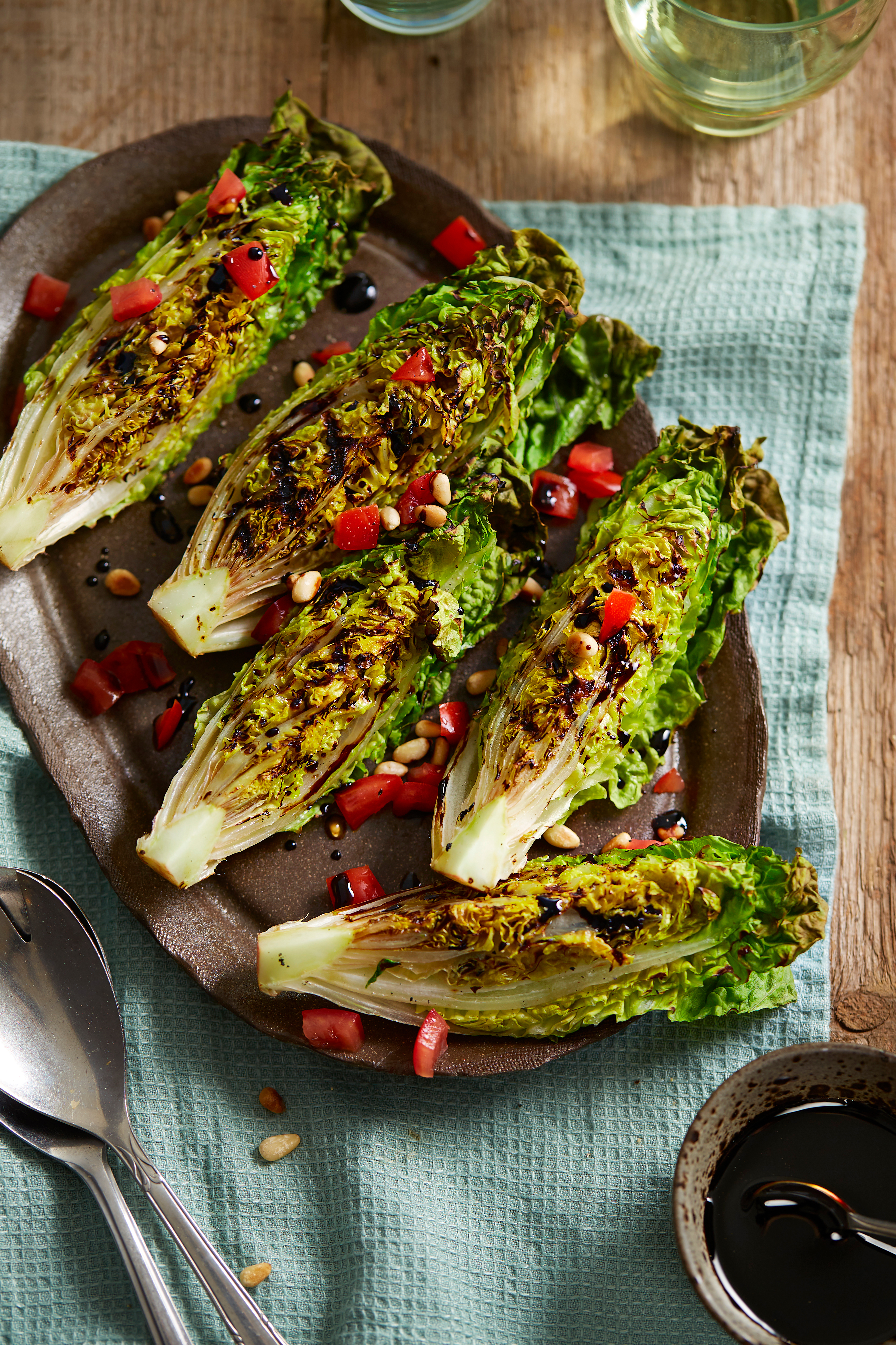 Geroosterde slakropjes met balsamicosiroop