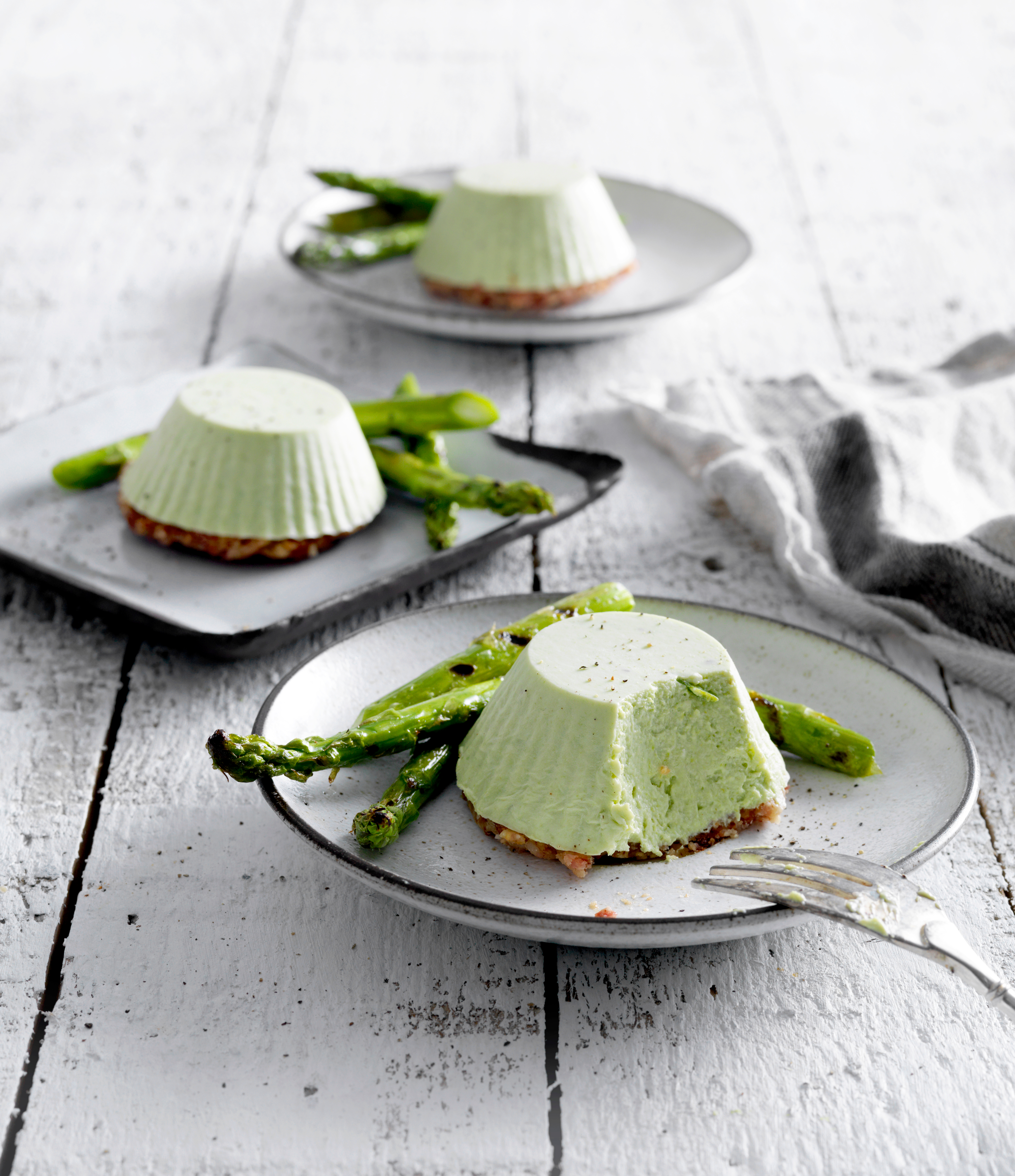 Asperge-ricottapuddinkje