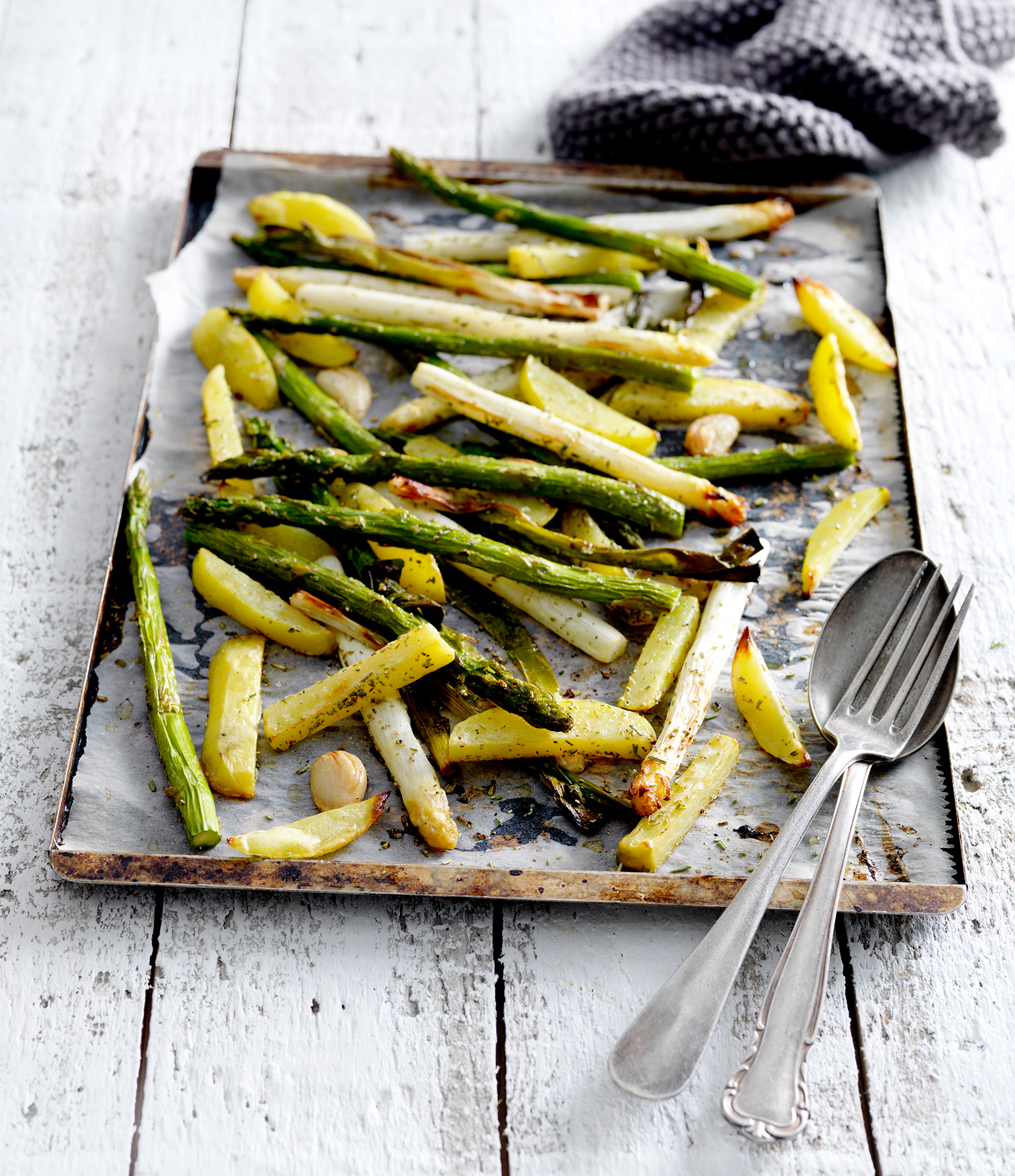 Asperges van de plaat