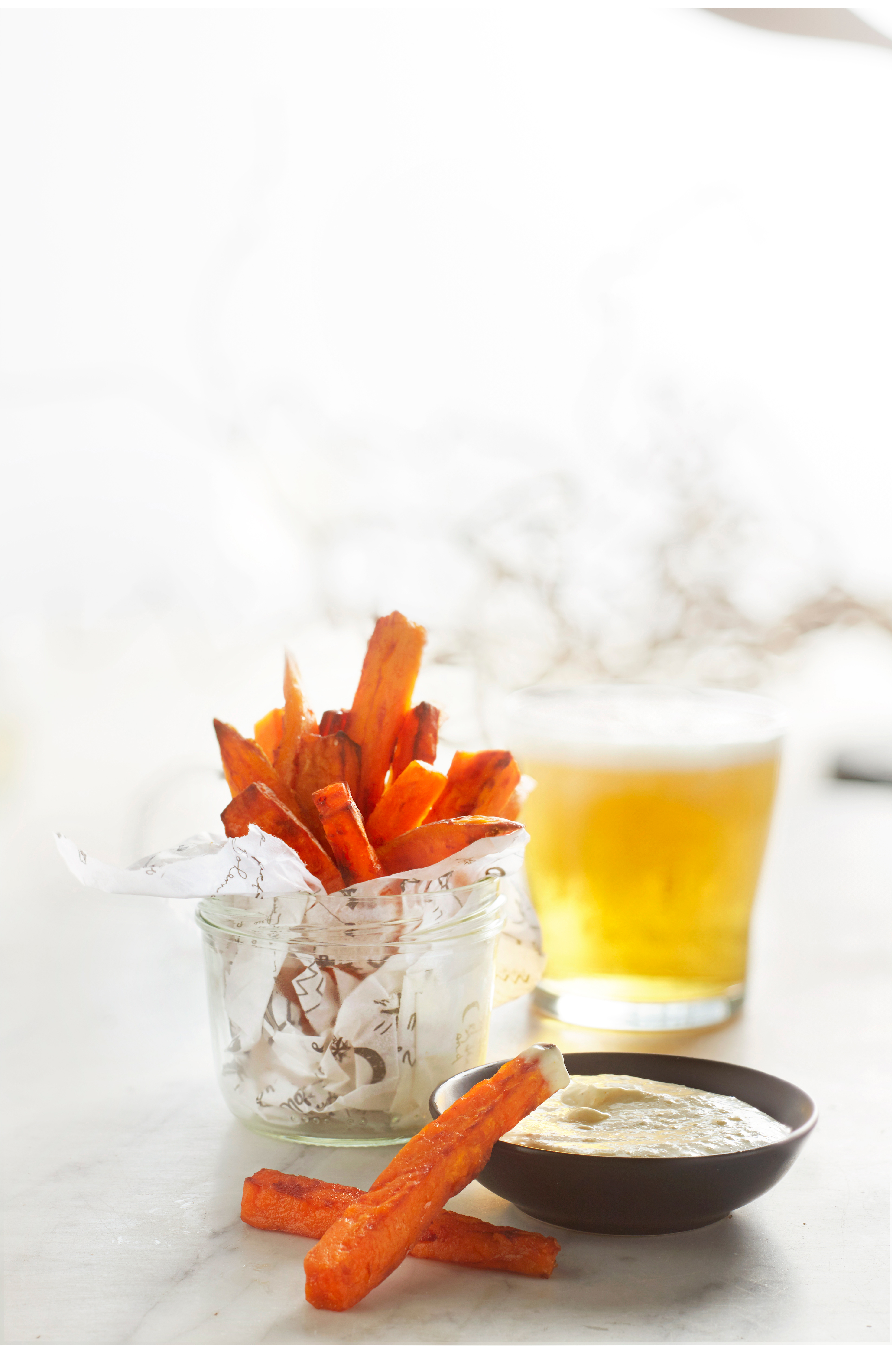 Frietjes van zoete aardappel