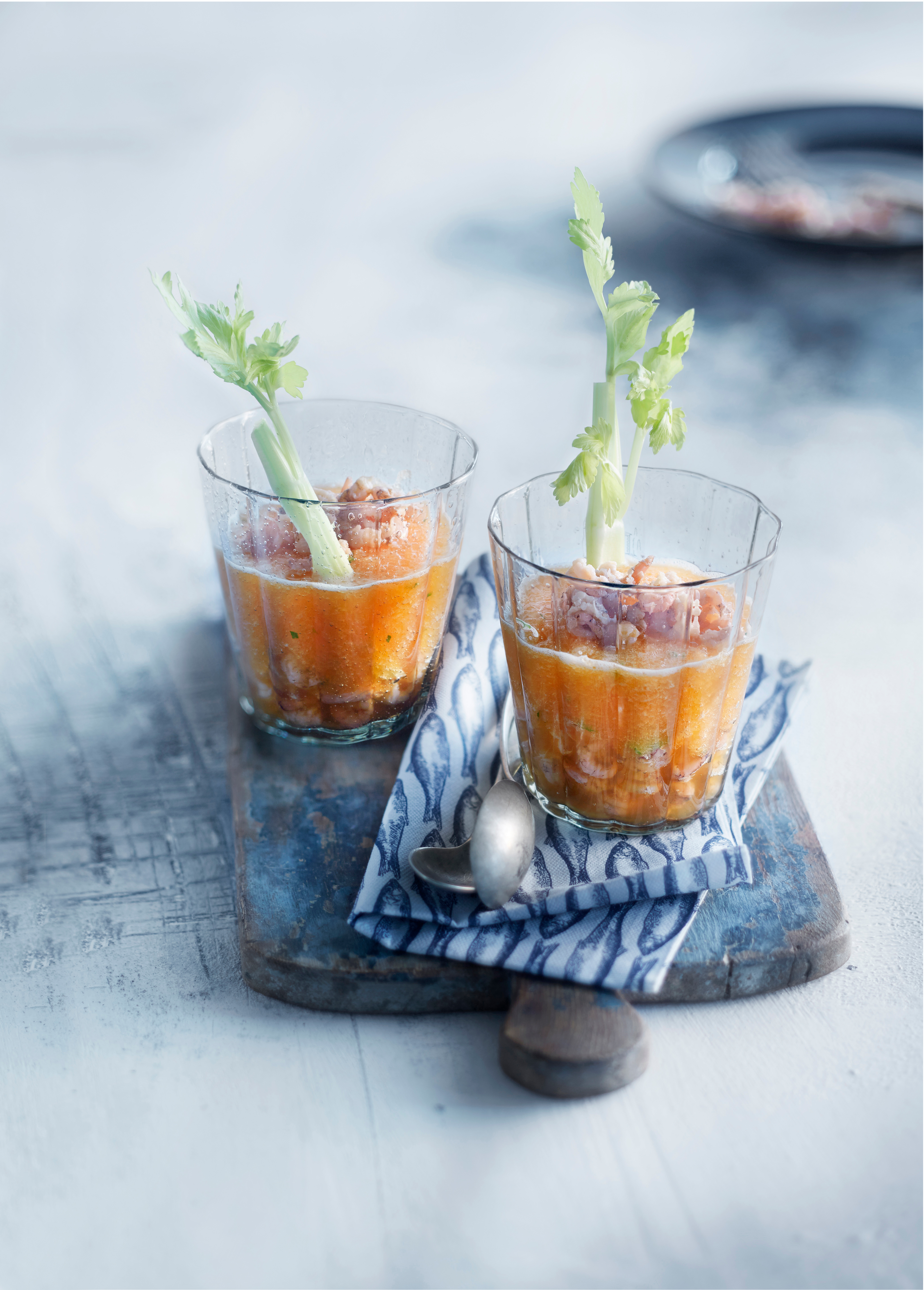 Meloengazpacho met Hollandse garnalen