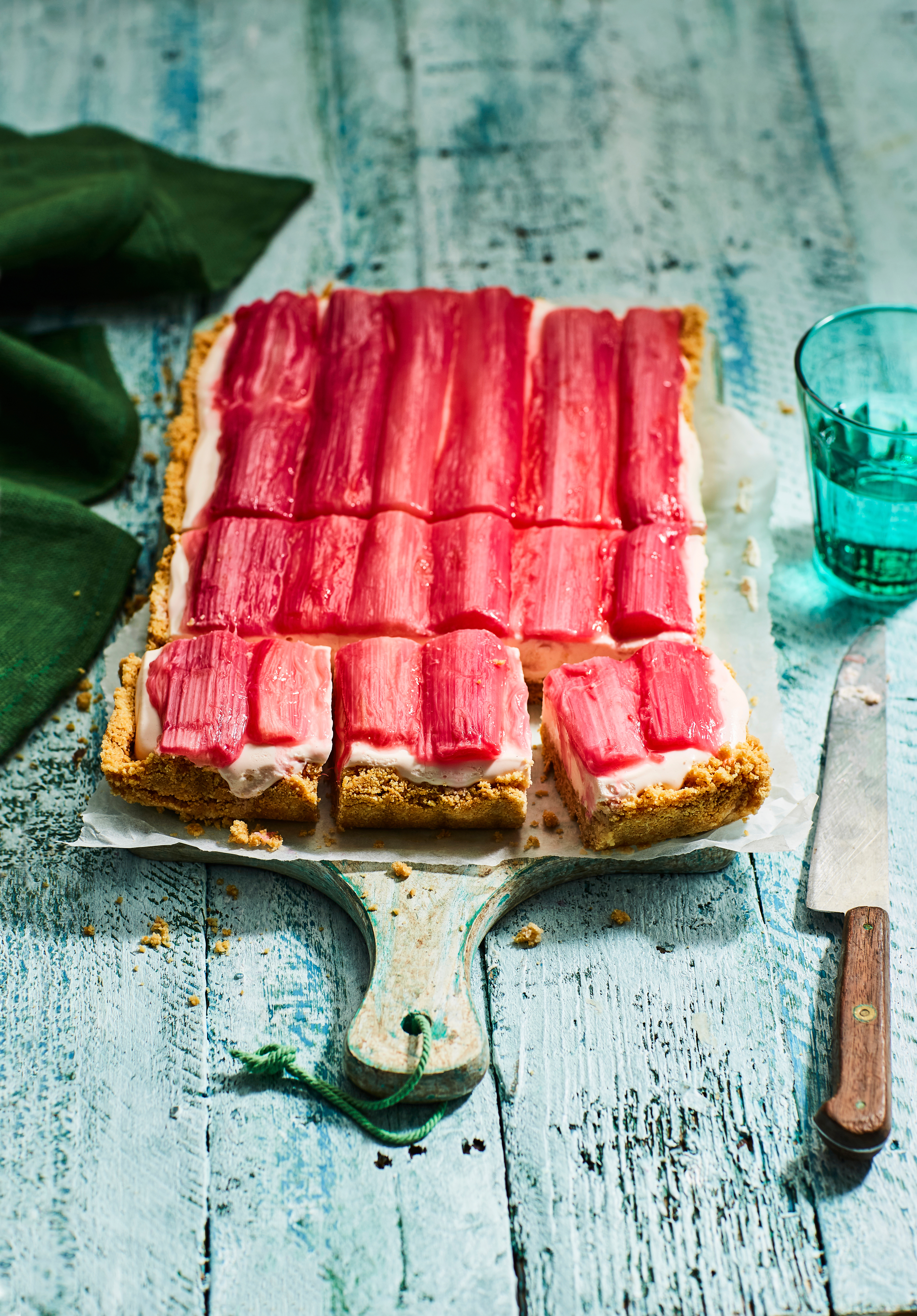 Rabarber-kwarktaart met kardemom