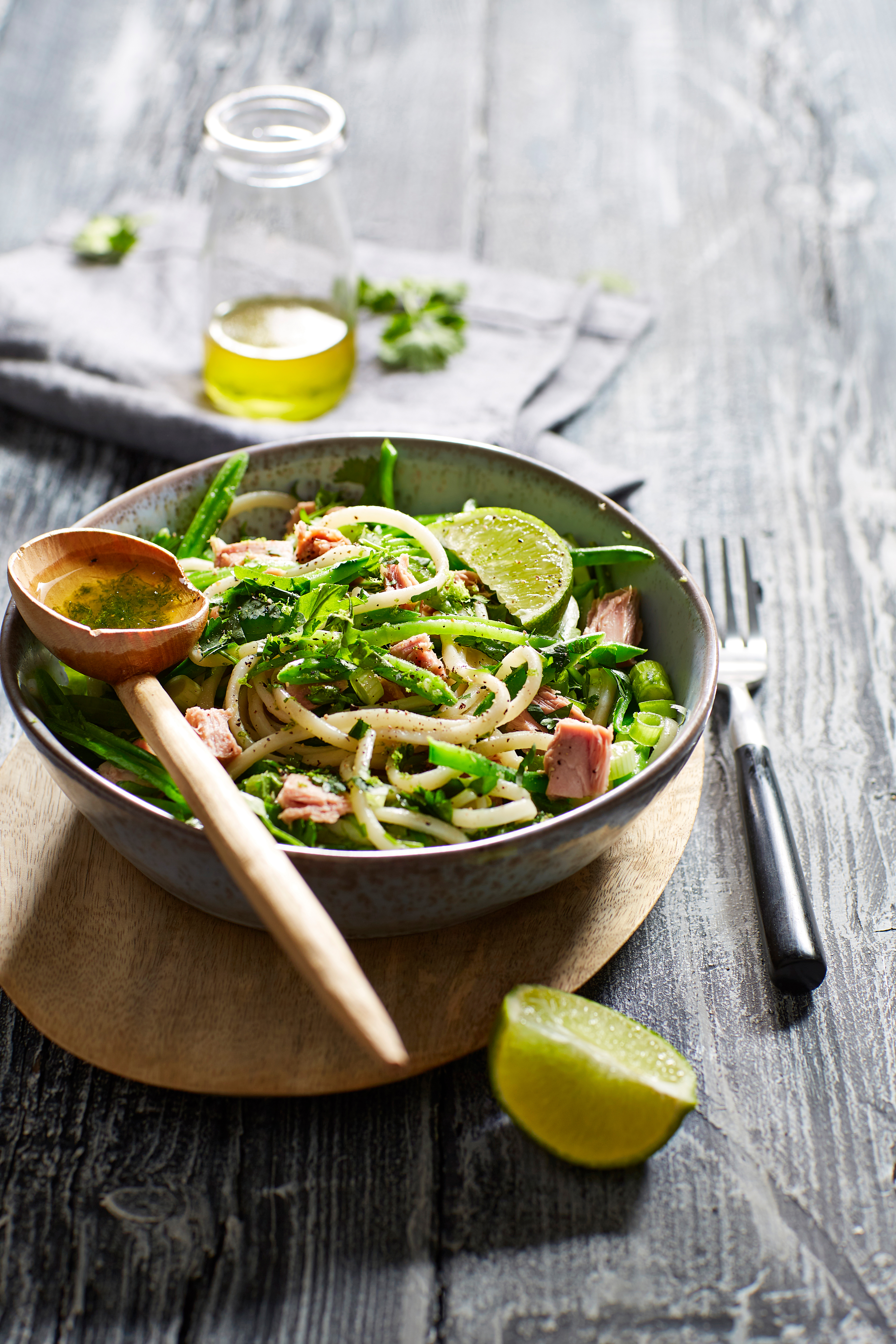 Noedelsalade met tonijn