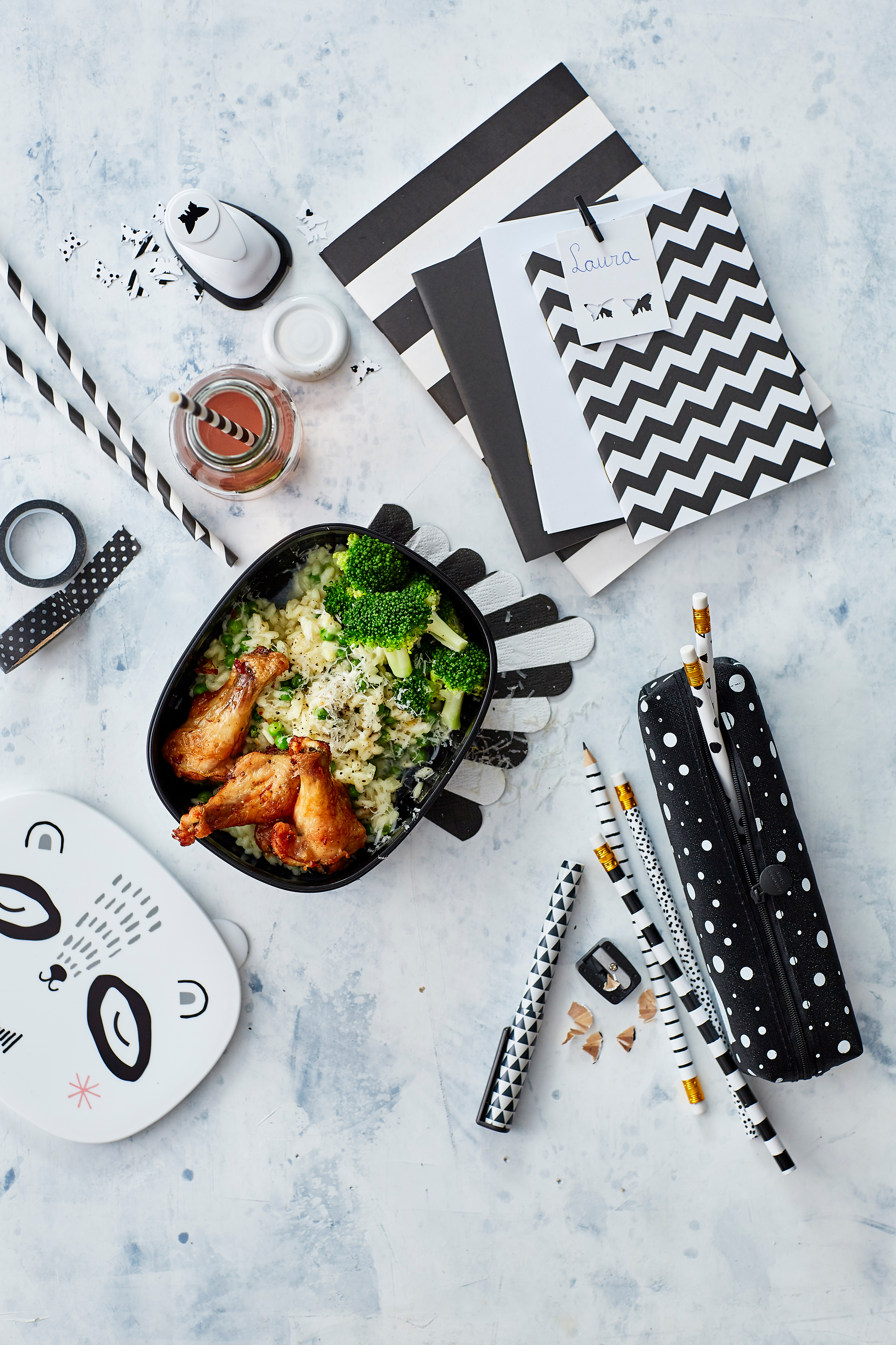 Citroenrisotto met gemarineerde kipkluifjes