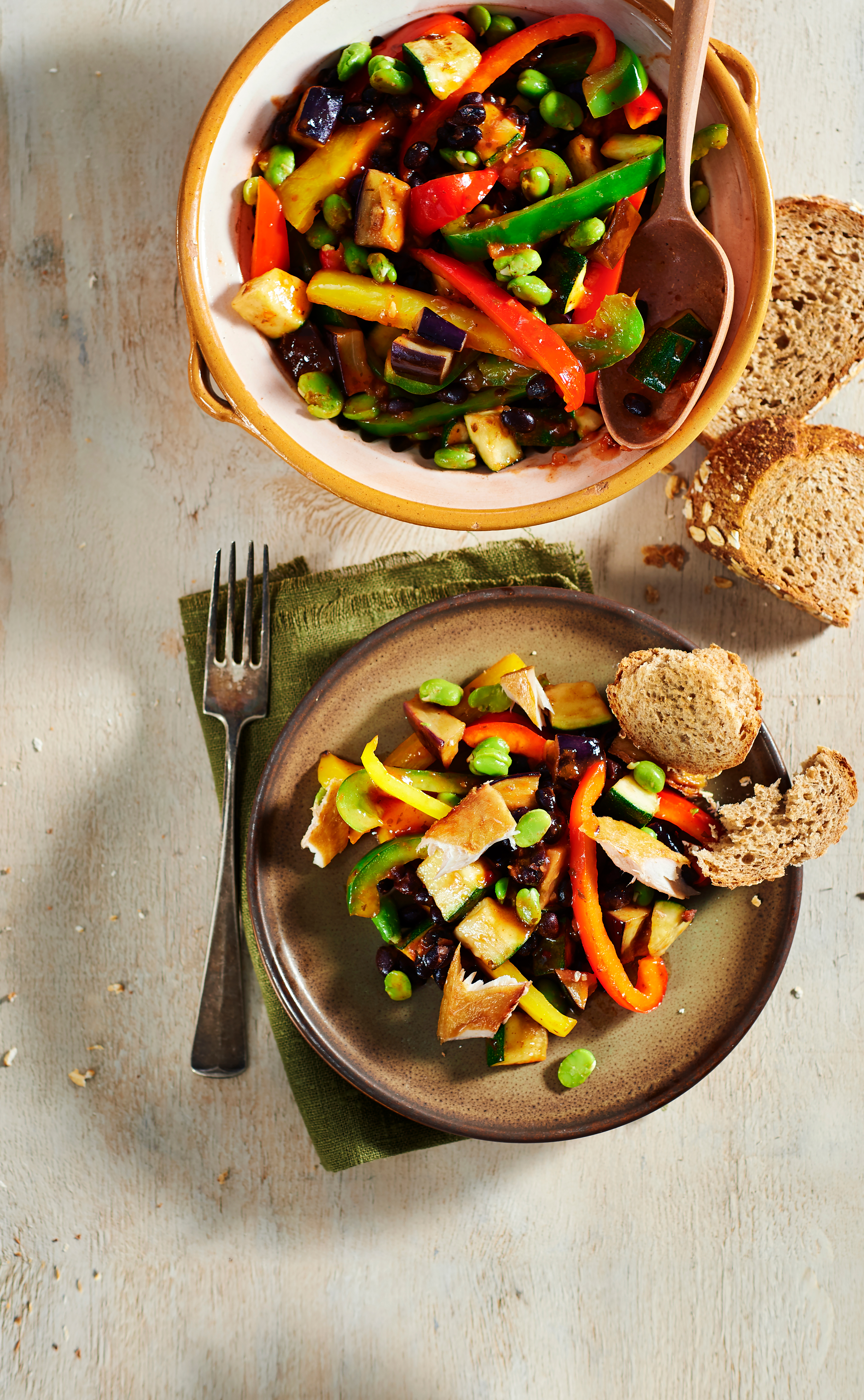 Groentechili met makreel