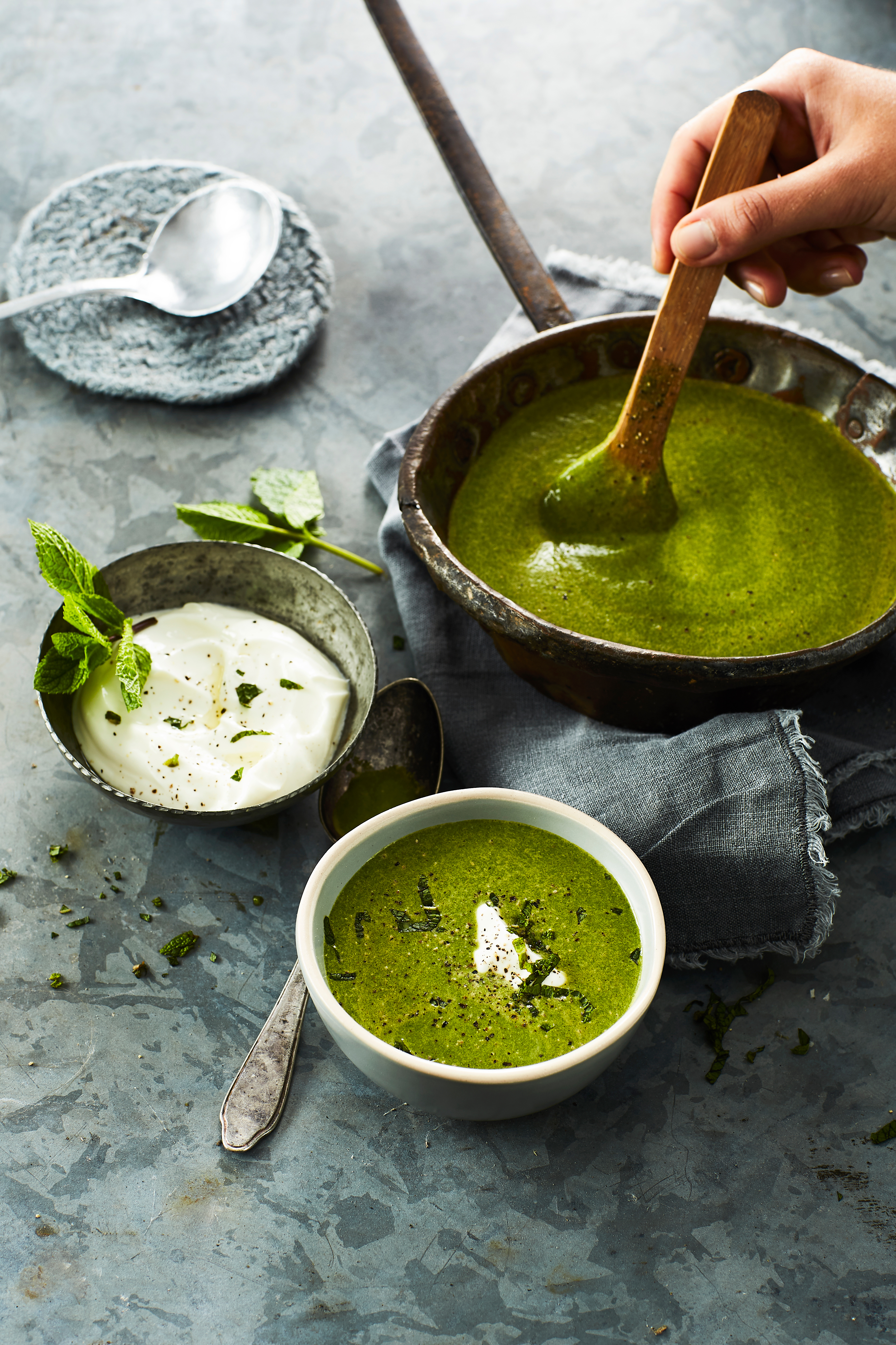 Indiase spinaziesoep