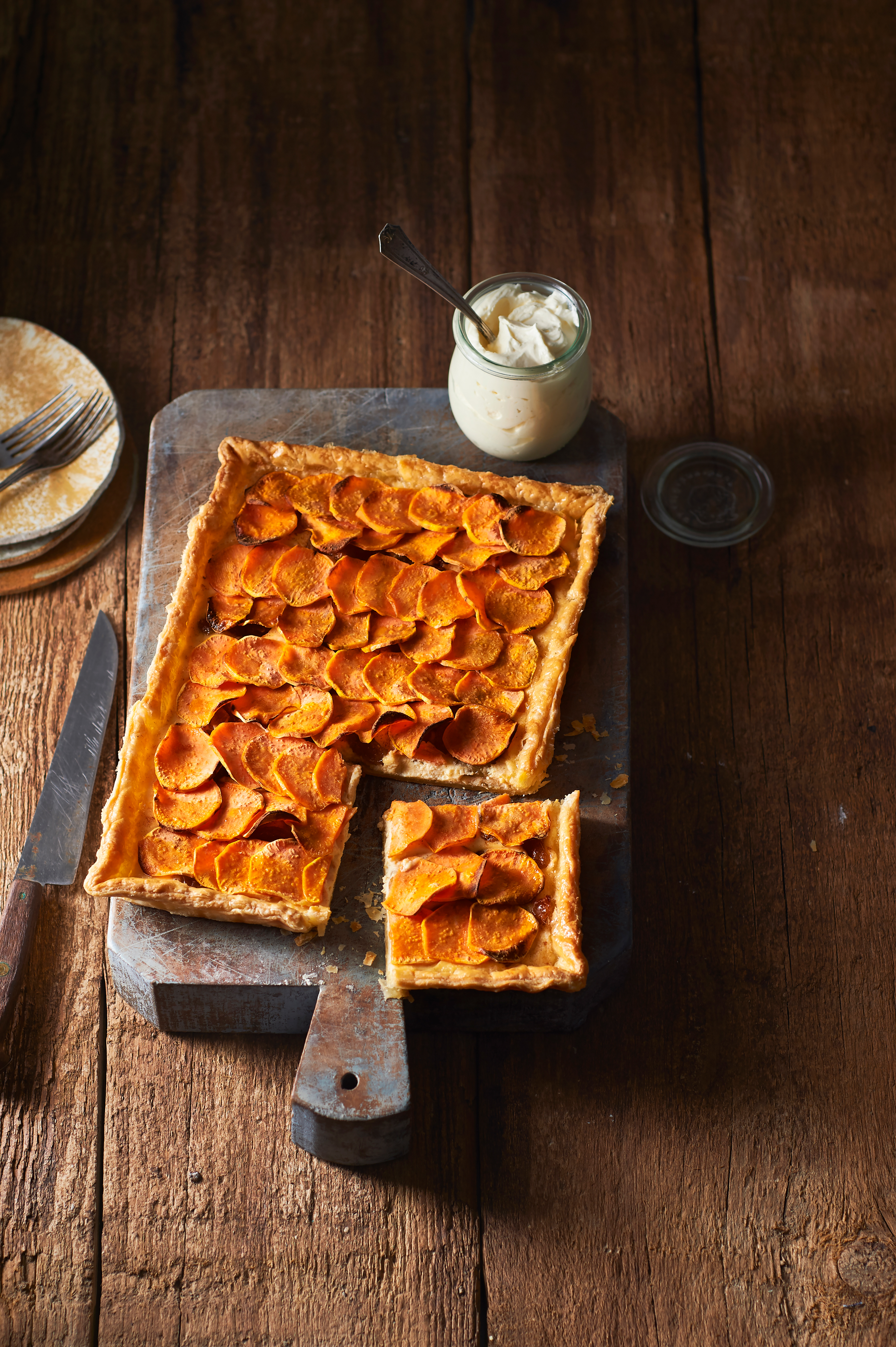 Zoete-aardappeltaart