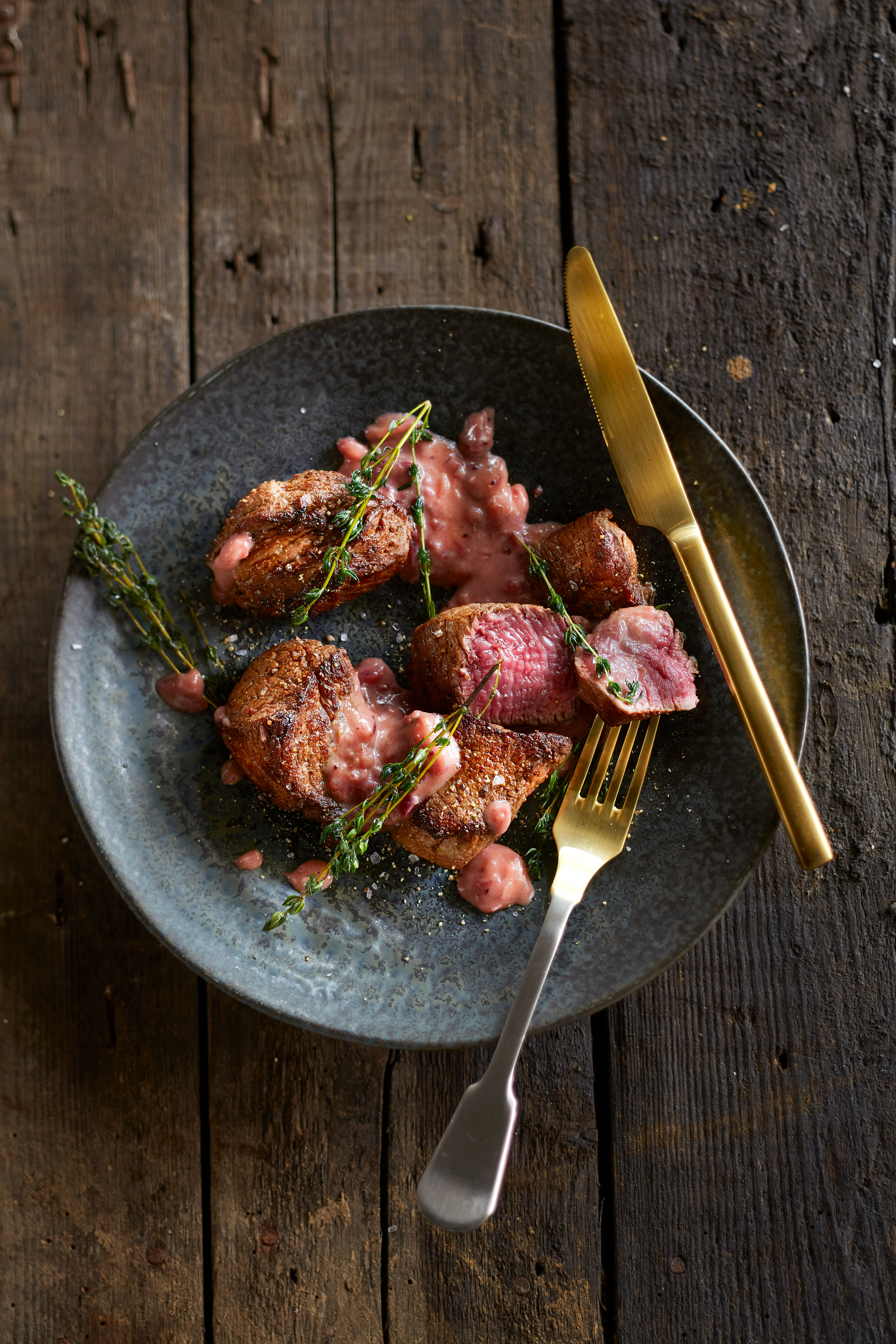 Biefstuk met cranberry-uienconfit