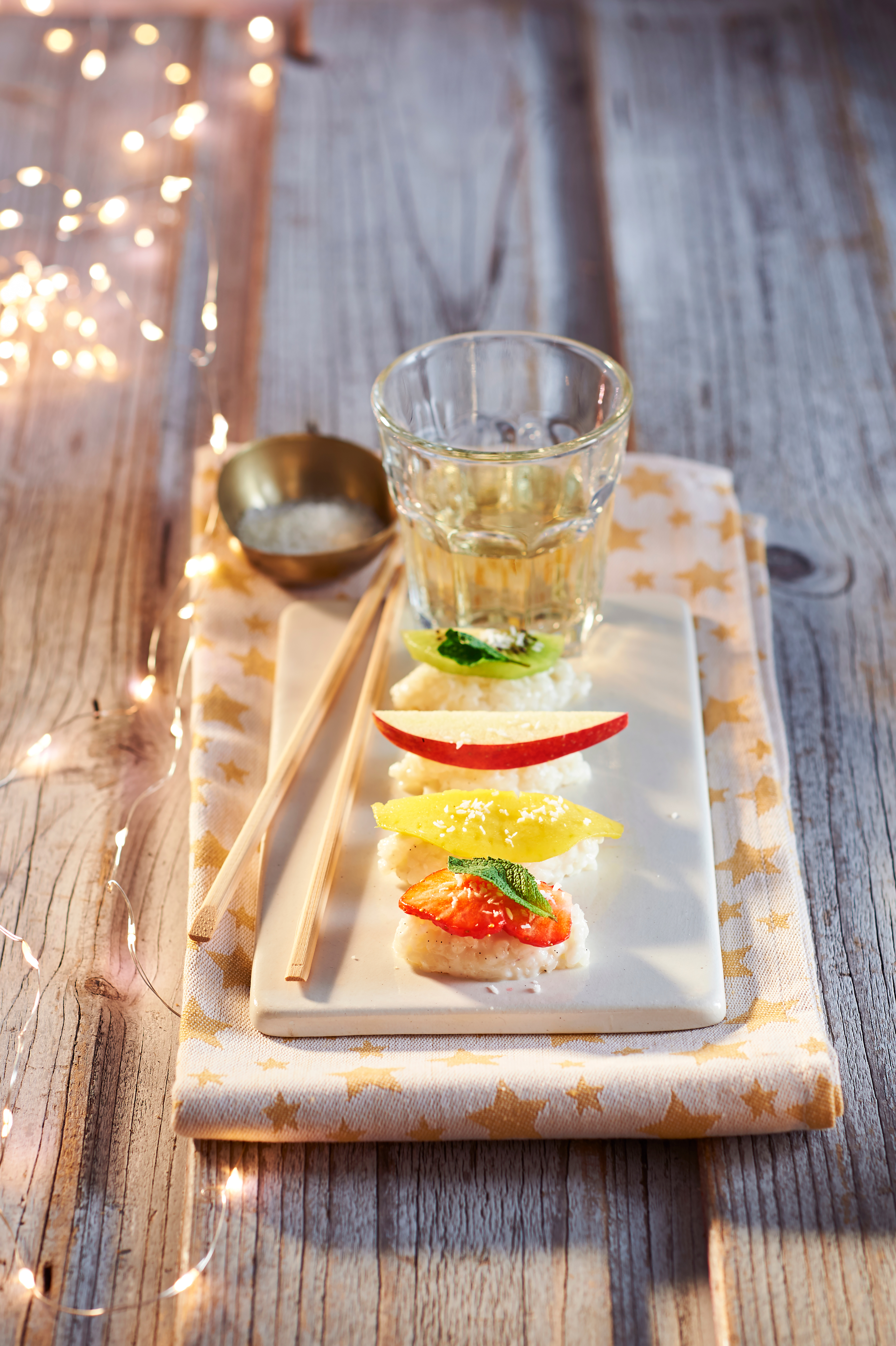 Fruitige kokos-'sushi'