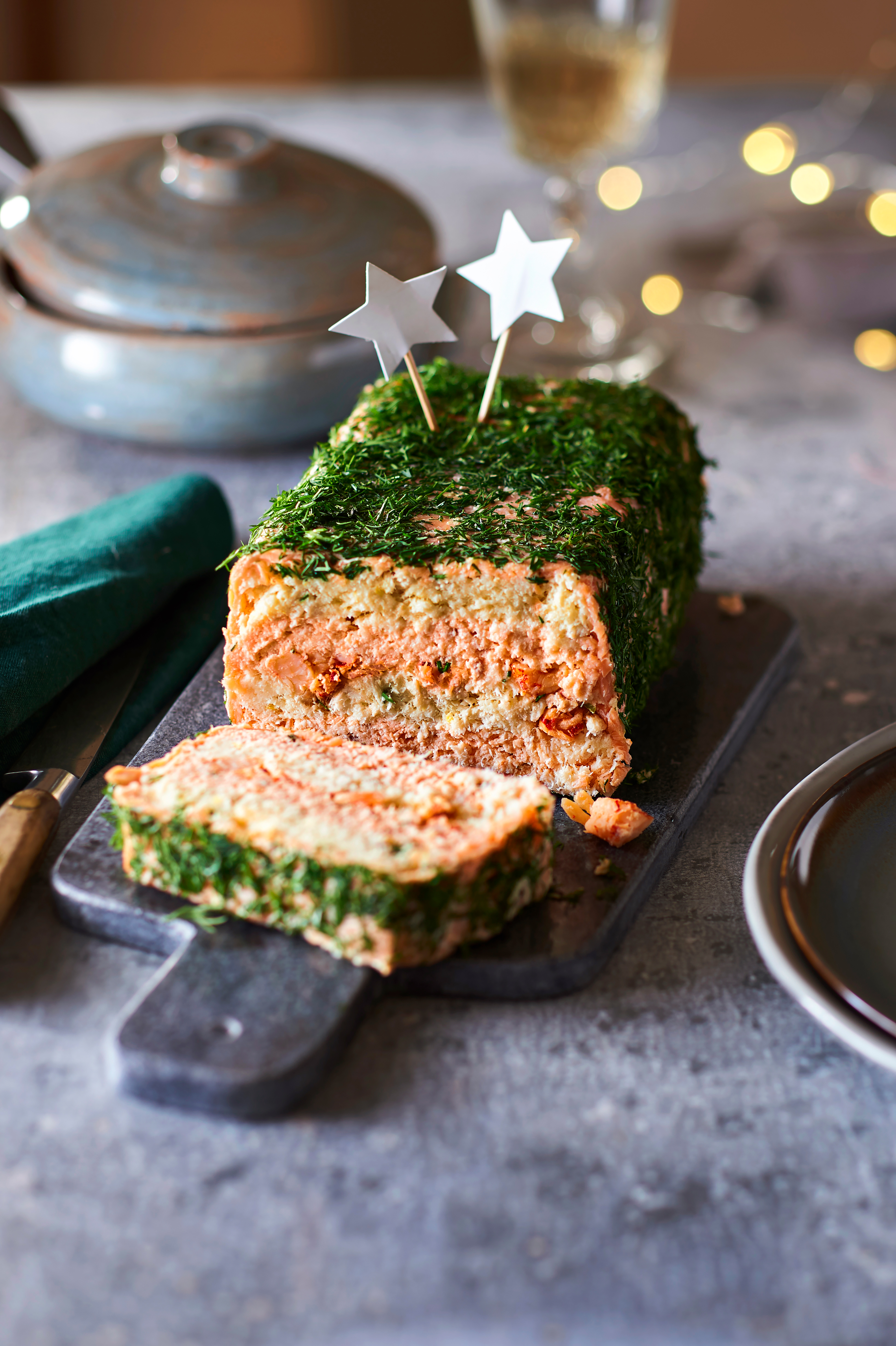 Visterrine met dillesaus