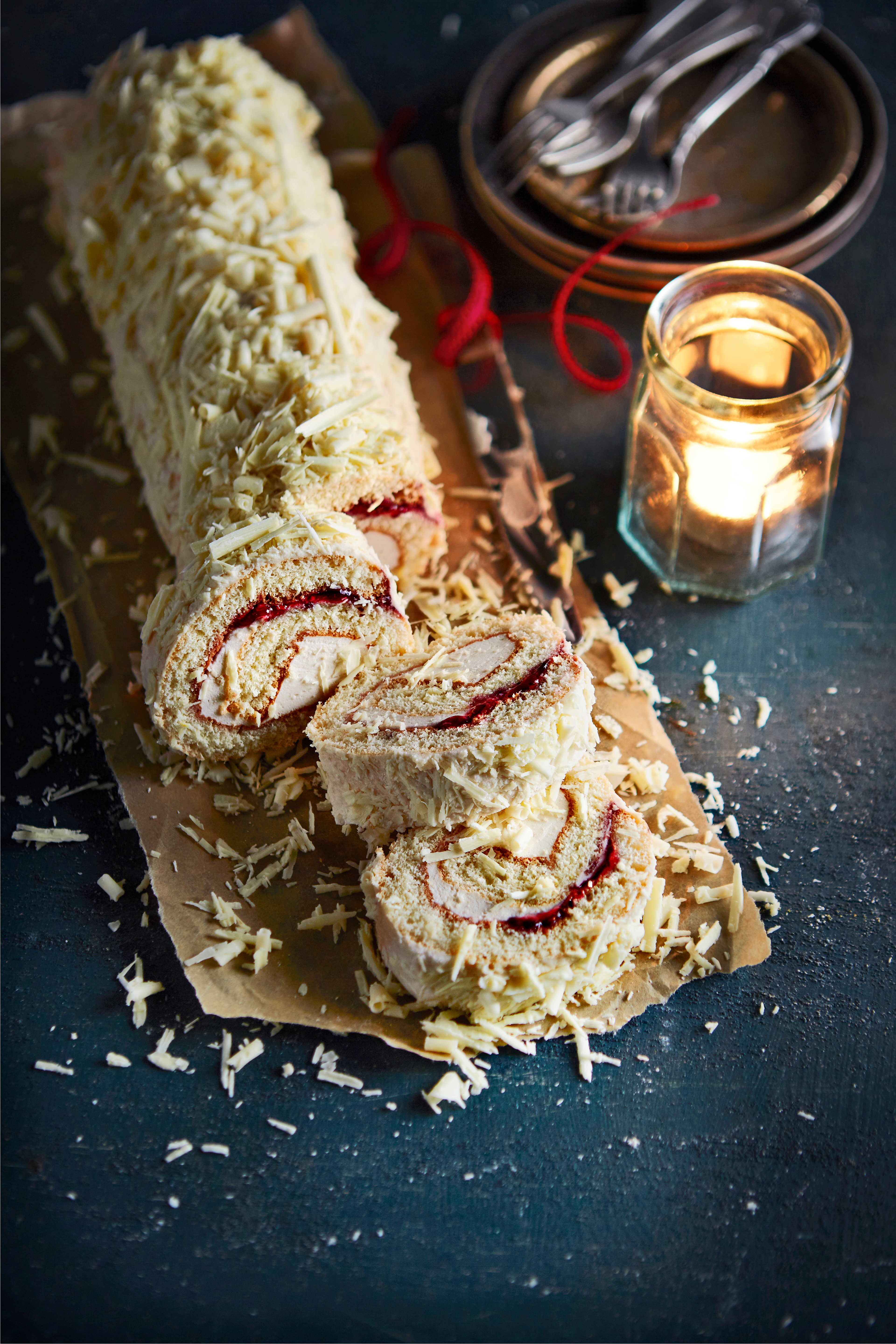 Boomstam met kwarkmousse