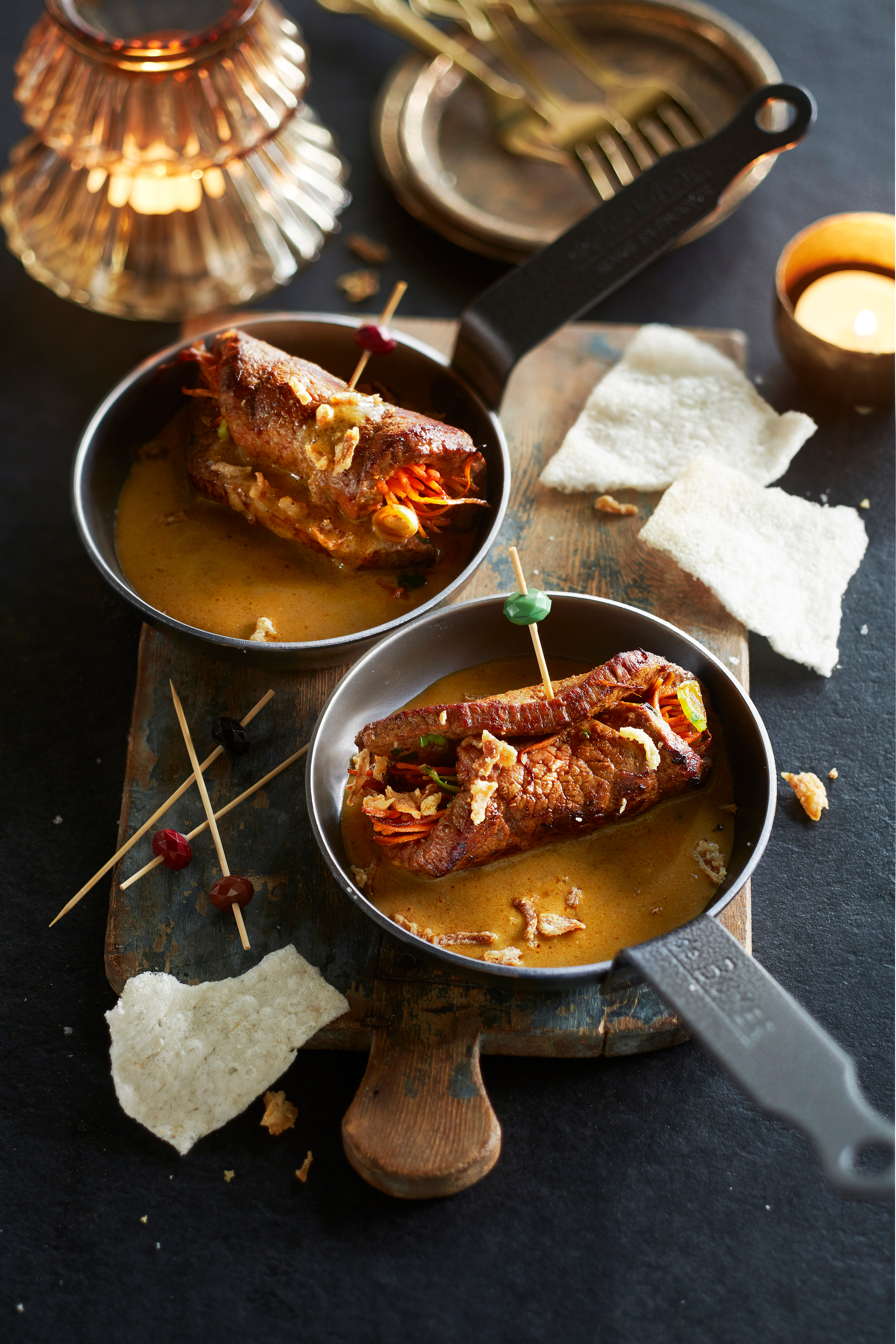 Rosbief met bosui en worteljulienne