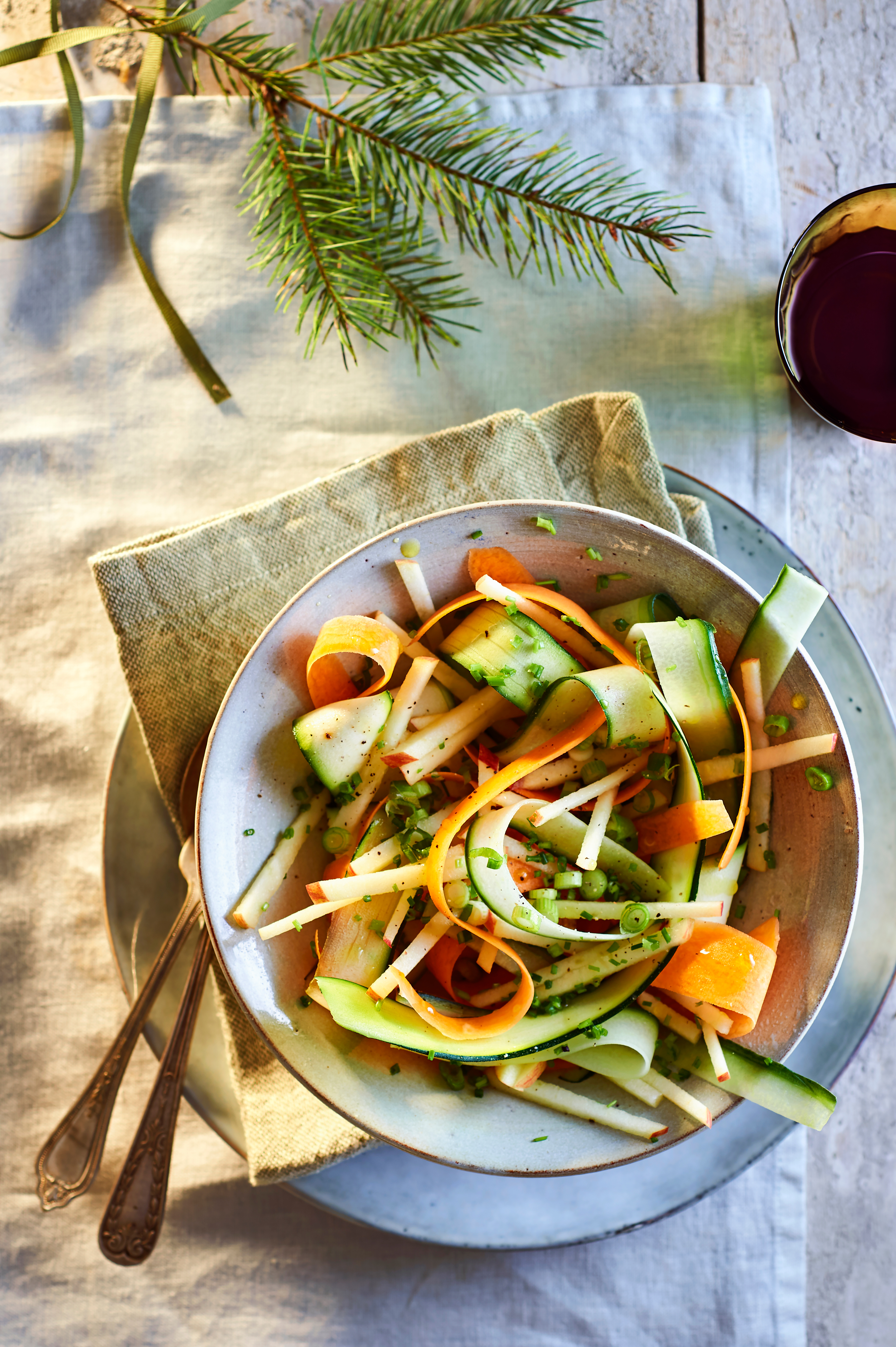 Frisse groentelintensalade