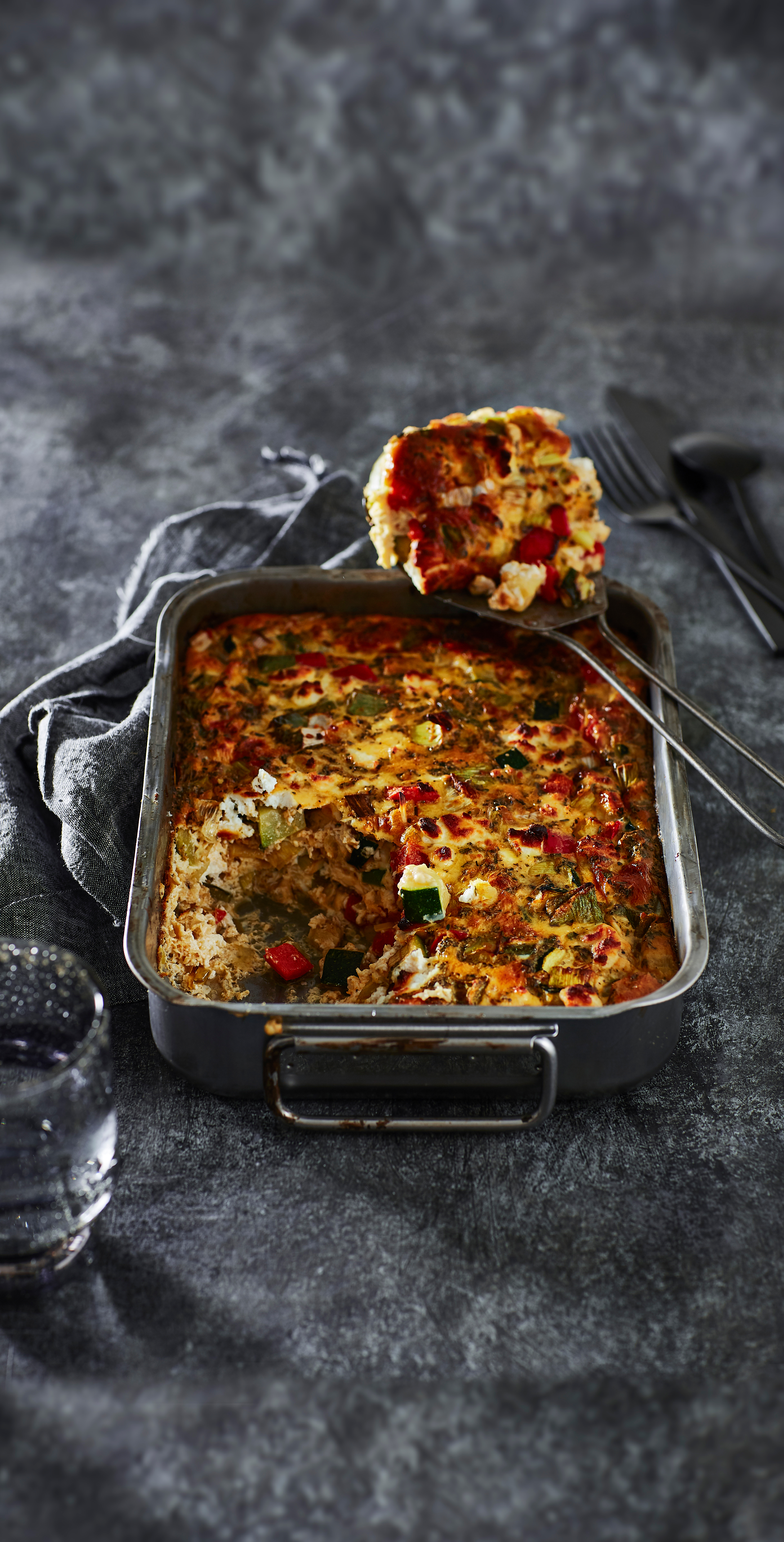 Groentefrittata met geitenkaas