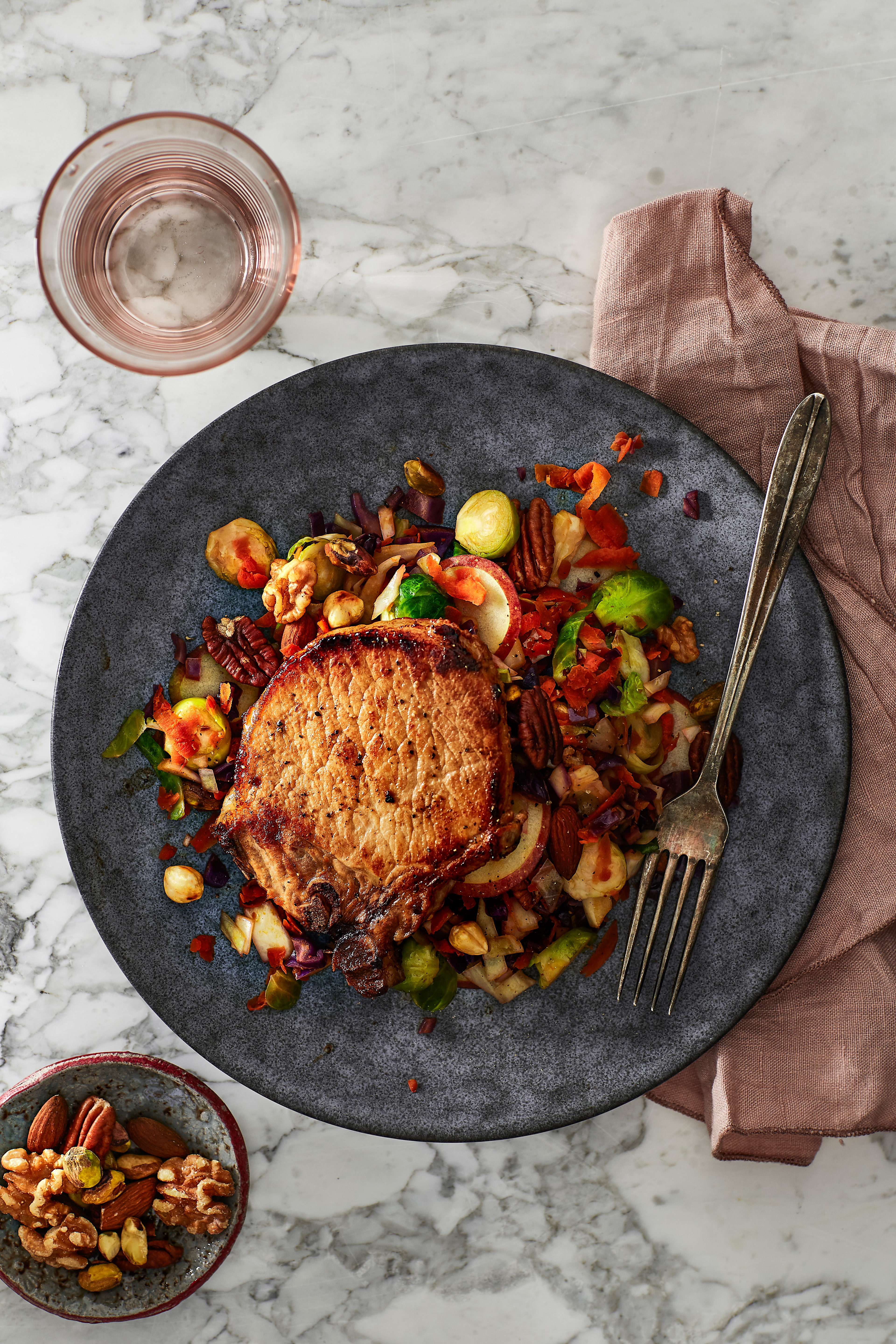 Warme koolsla met karbonade