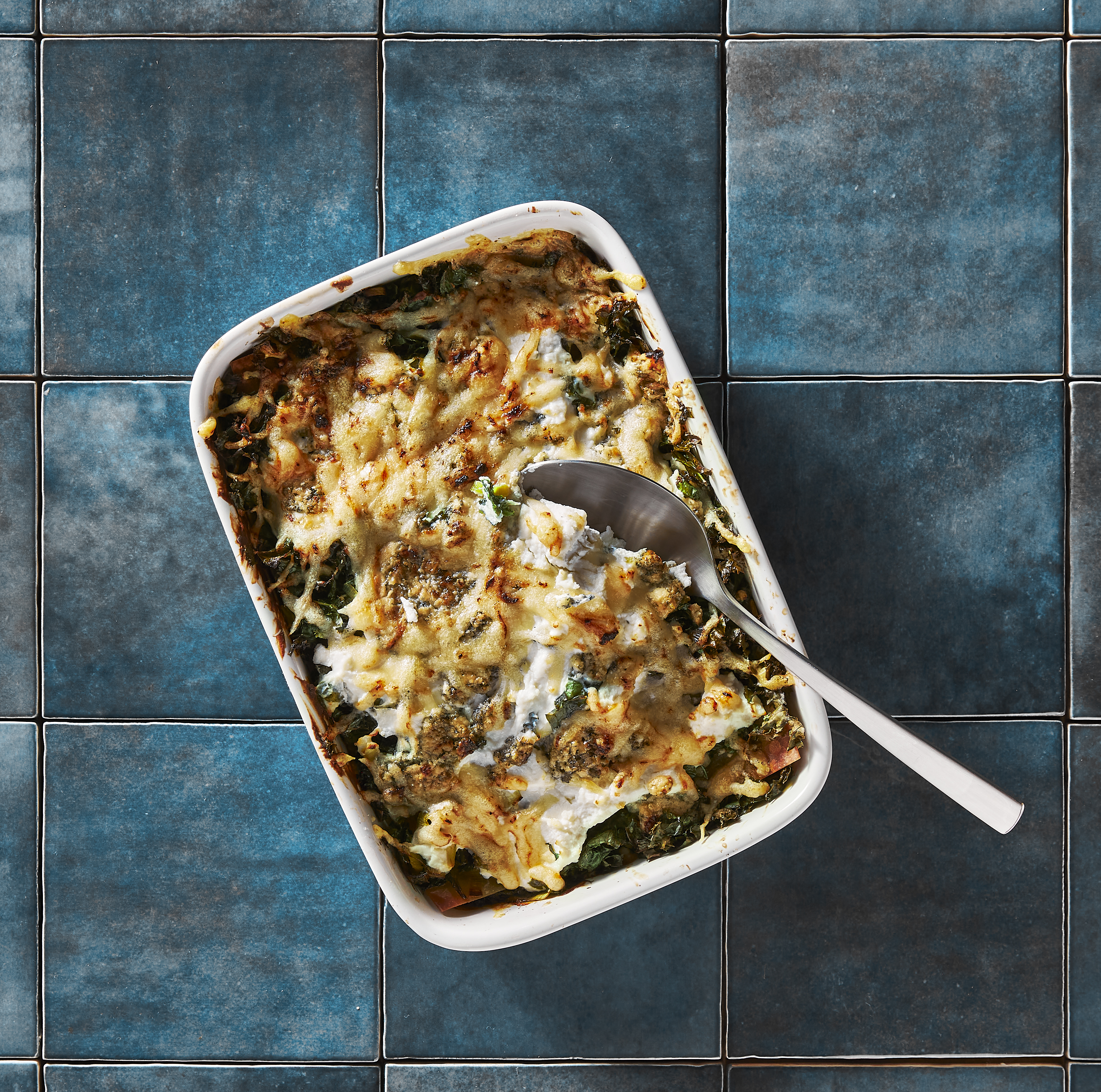 Boerenkoollasagne met drie kazen