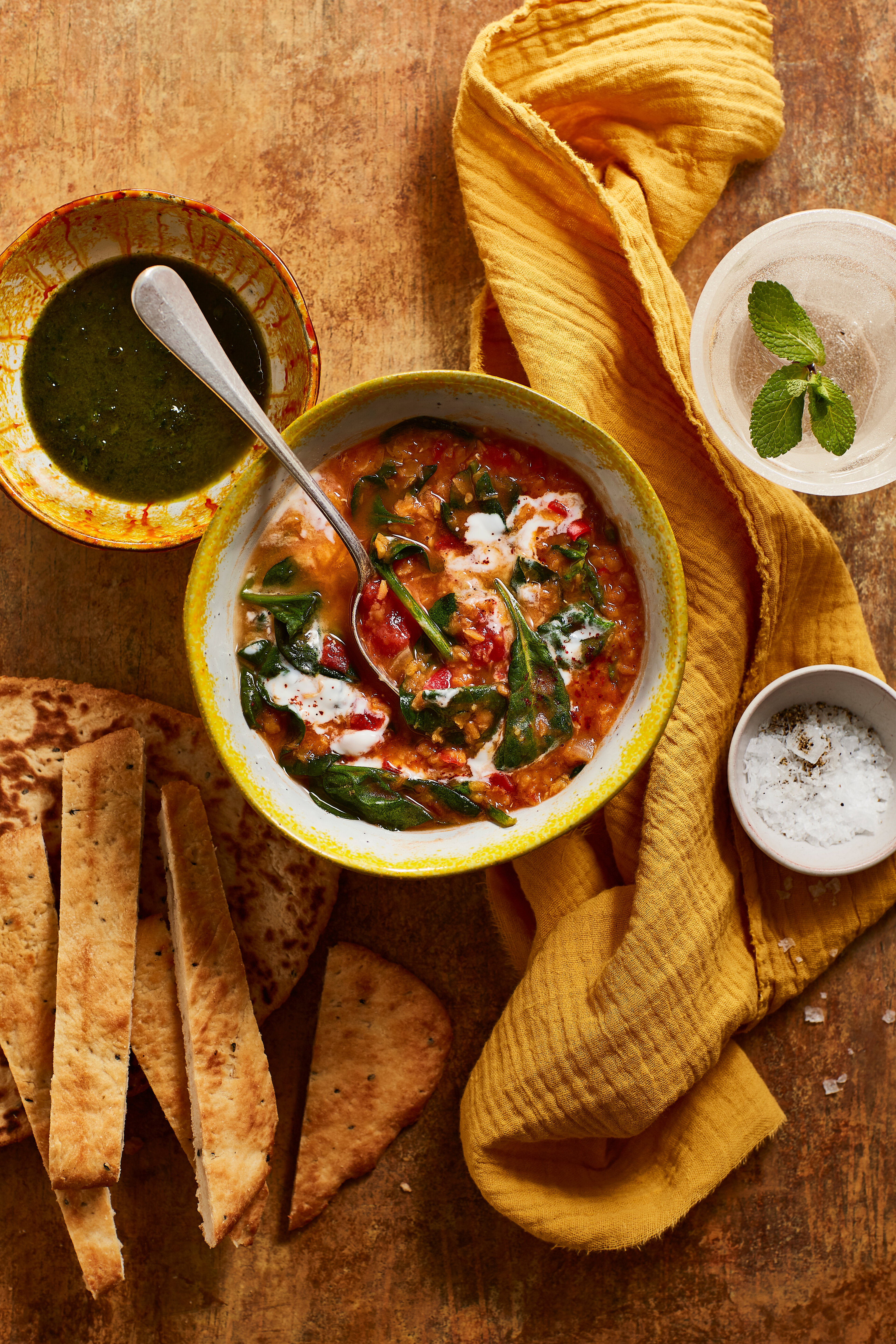 Dahl met korianderolie