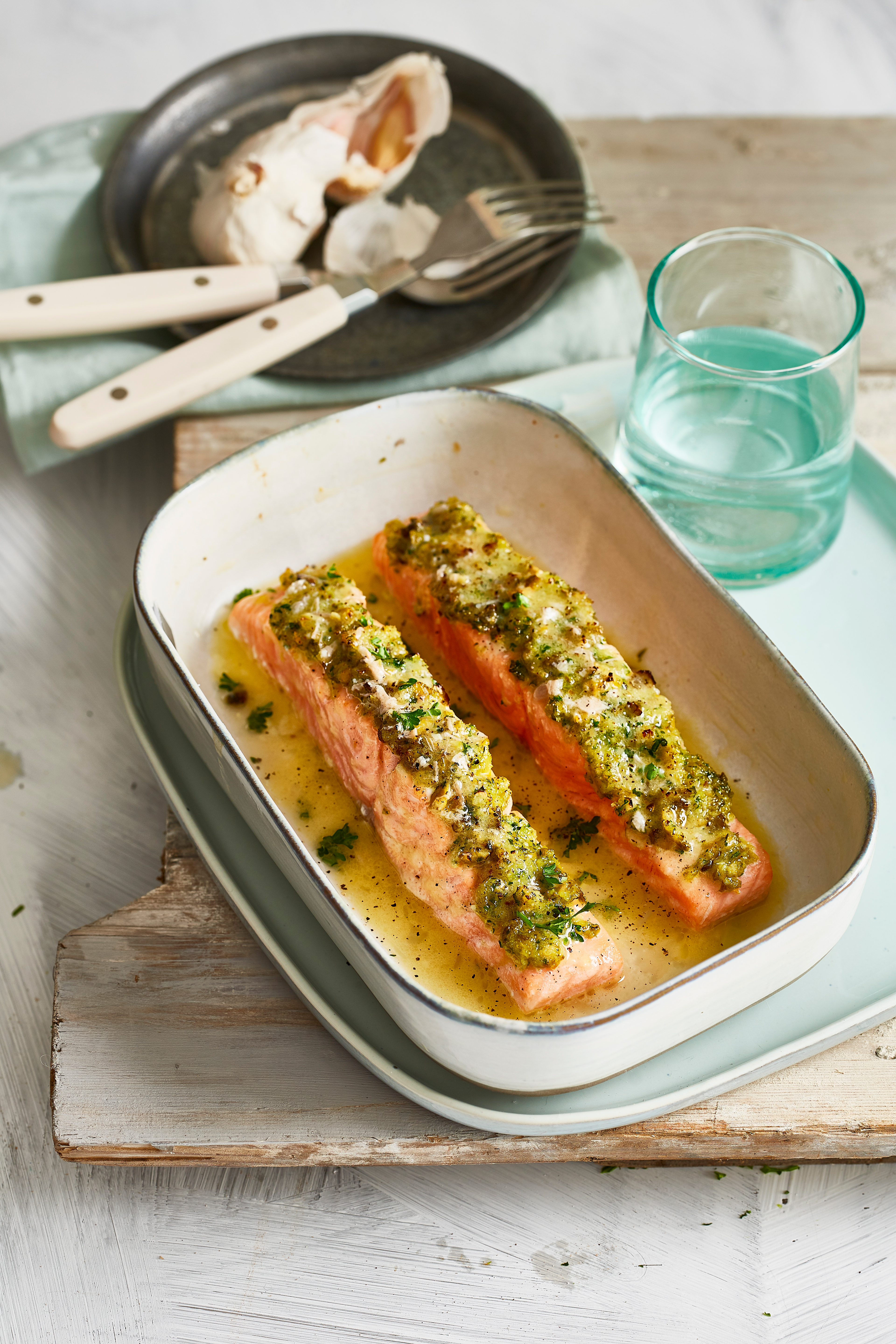 Zalm met olijven en sinaasappel
