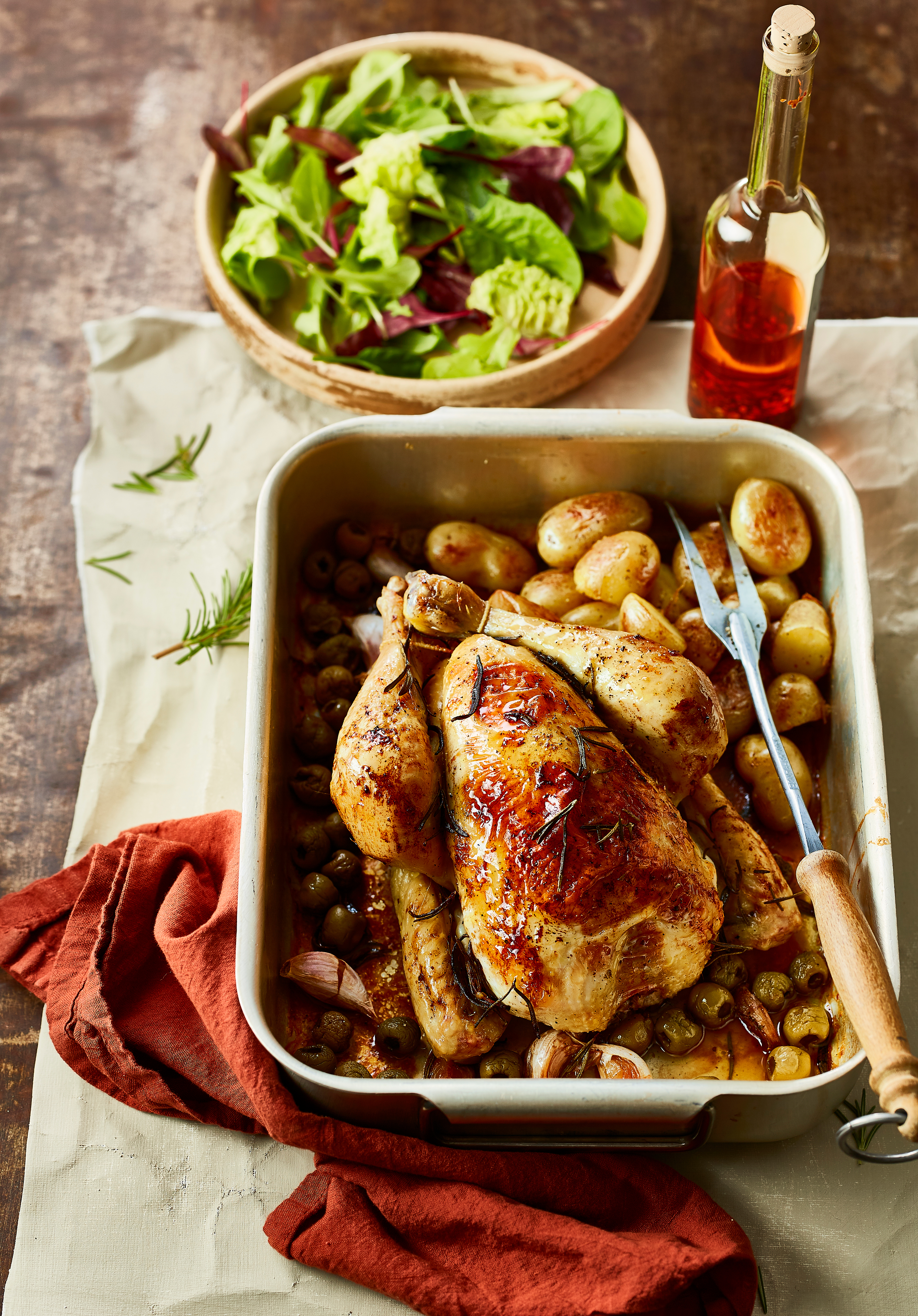 Italiaanse kip uit de oven