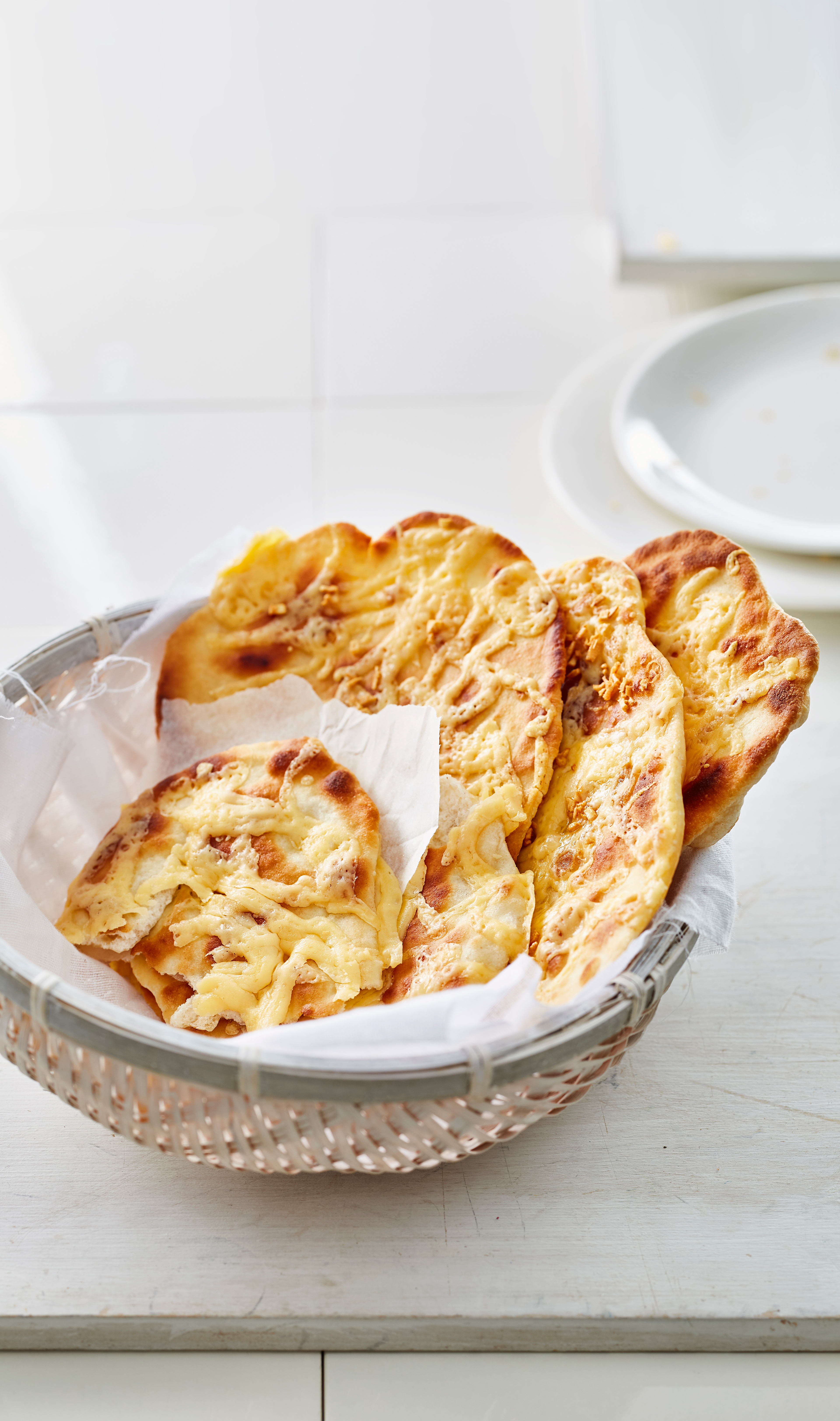 Indiase knoflook-kaasnaan