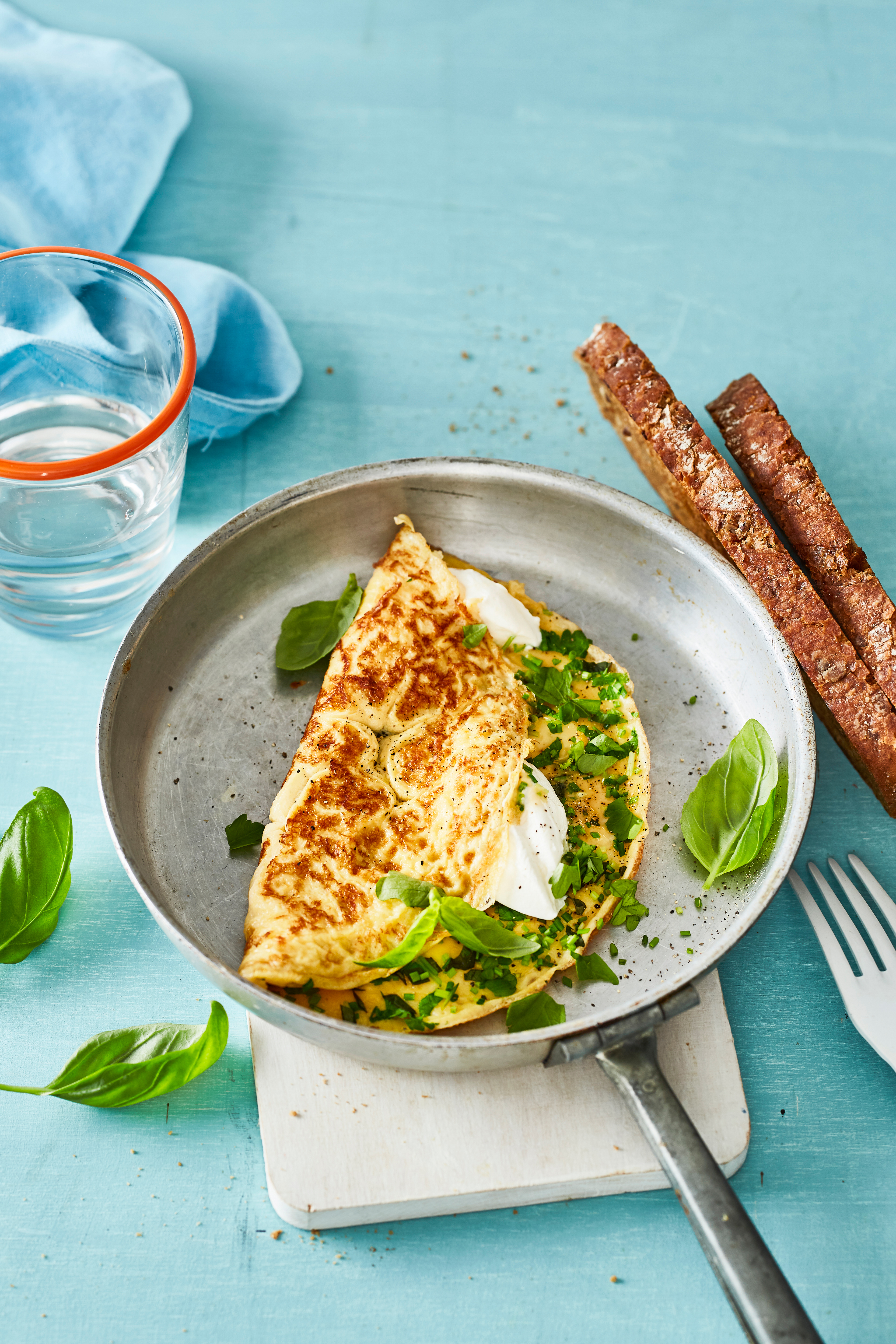 Kruidenomelet met mascarpone