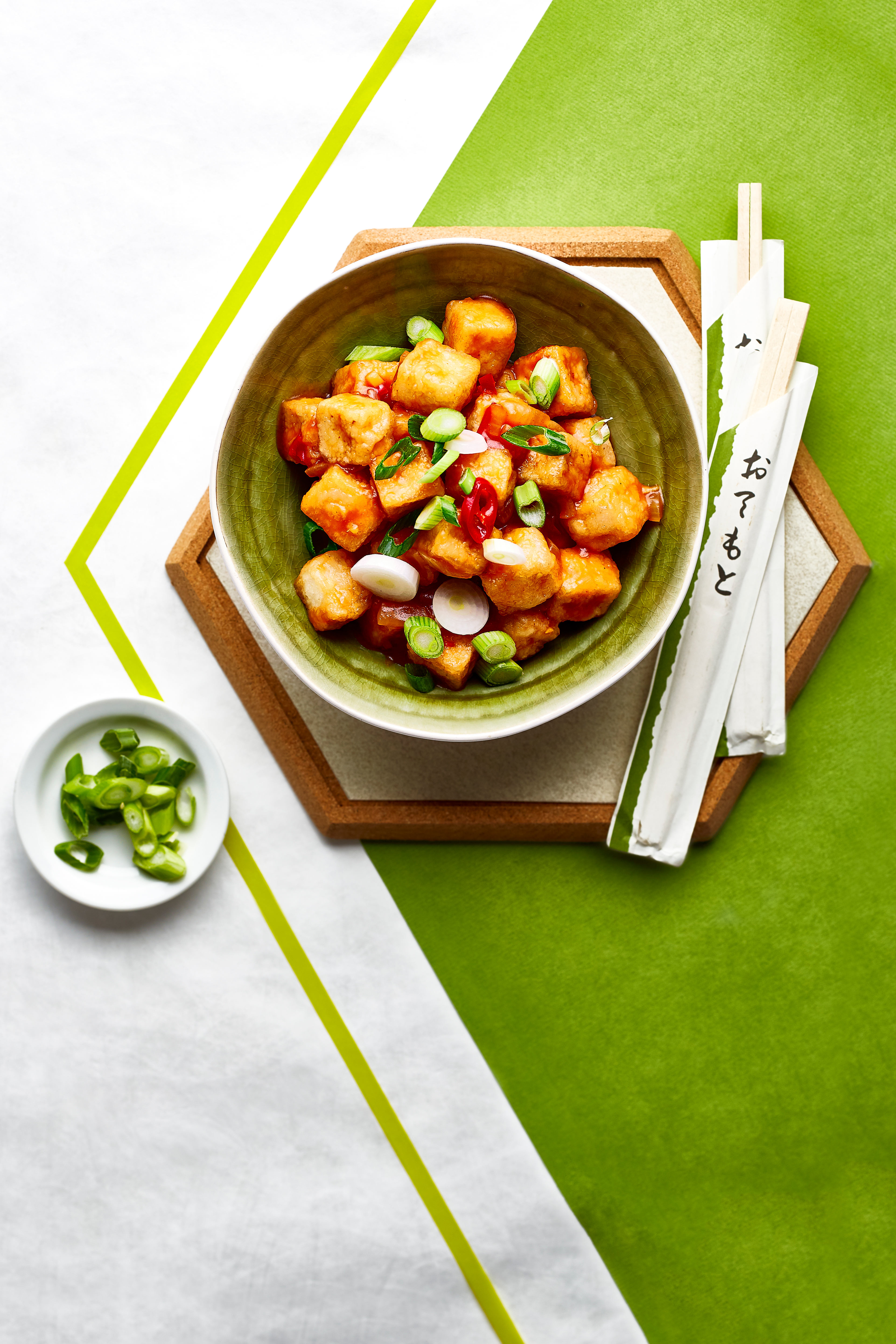 Chinese tofu met zoetzure saus