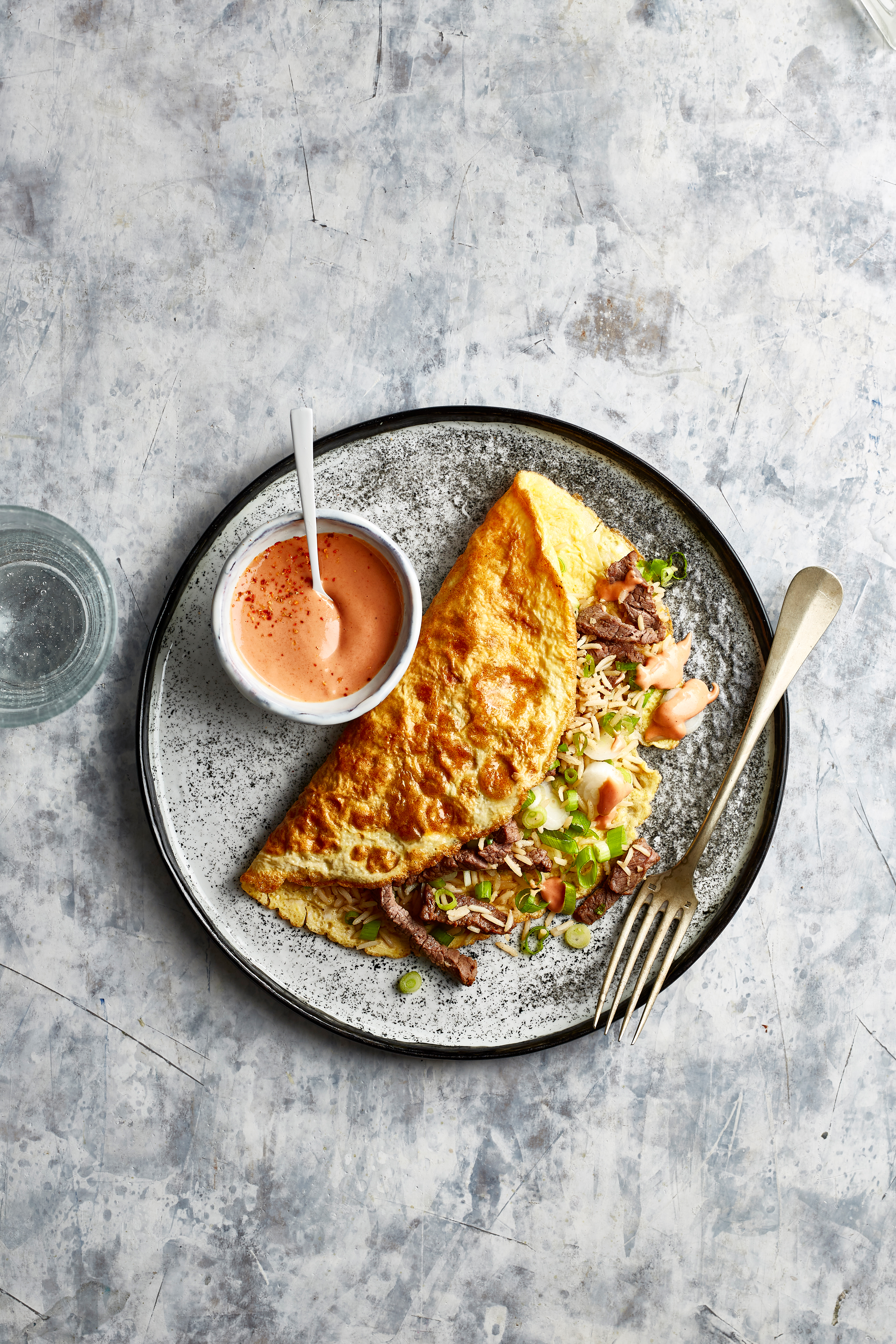 Omurice met biefstuk