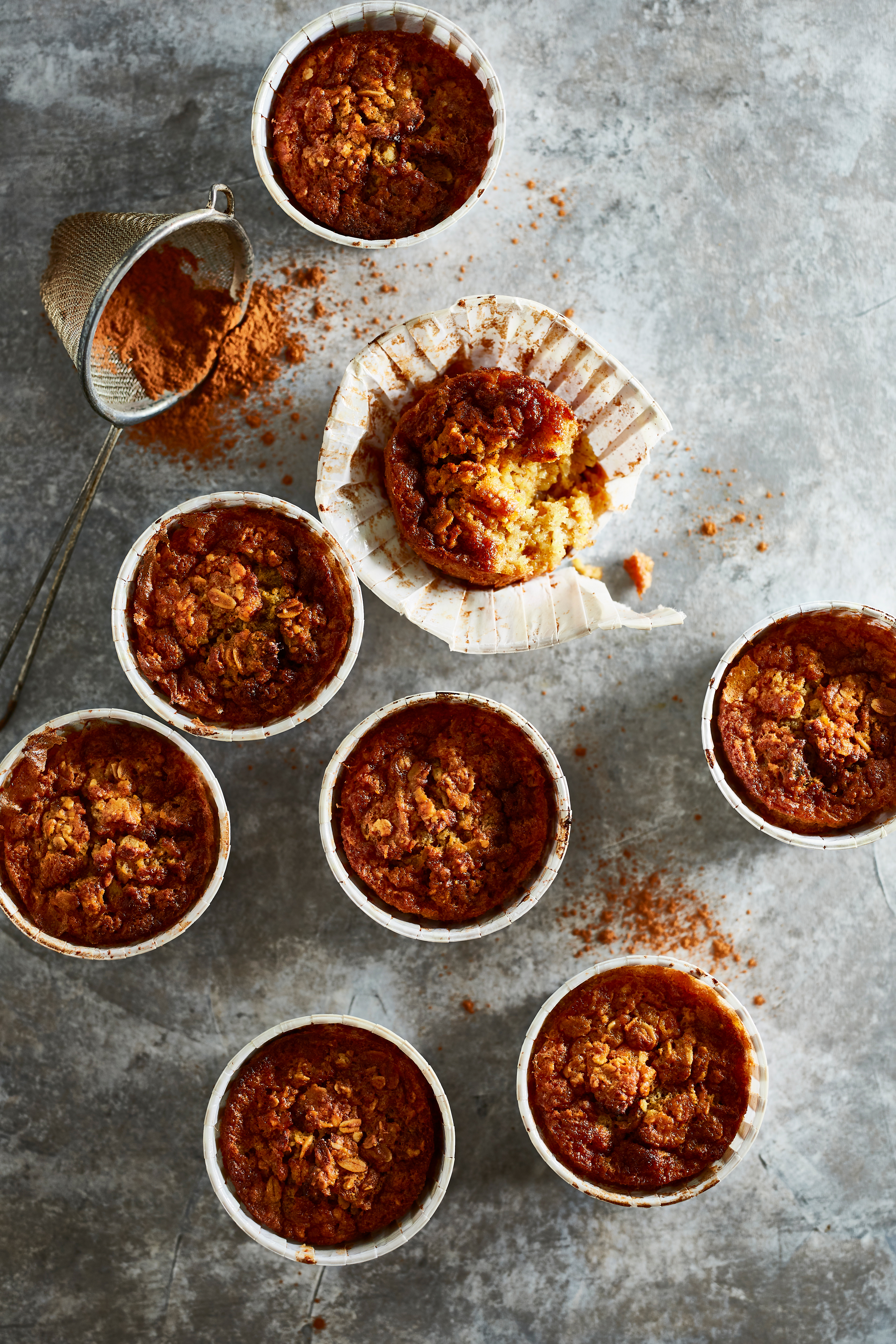 Havermoutmuffins met sinaasappel en gember