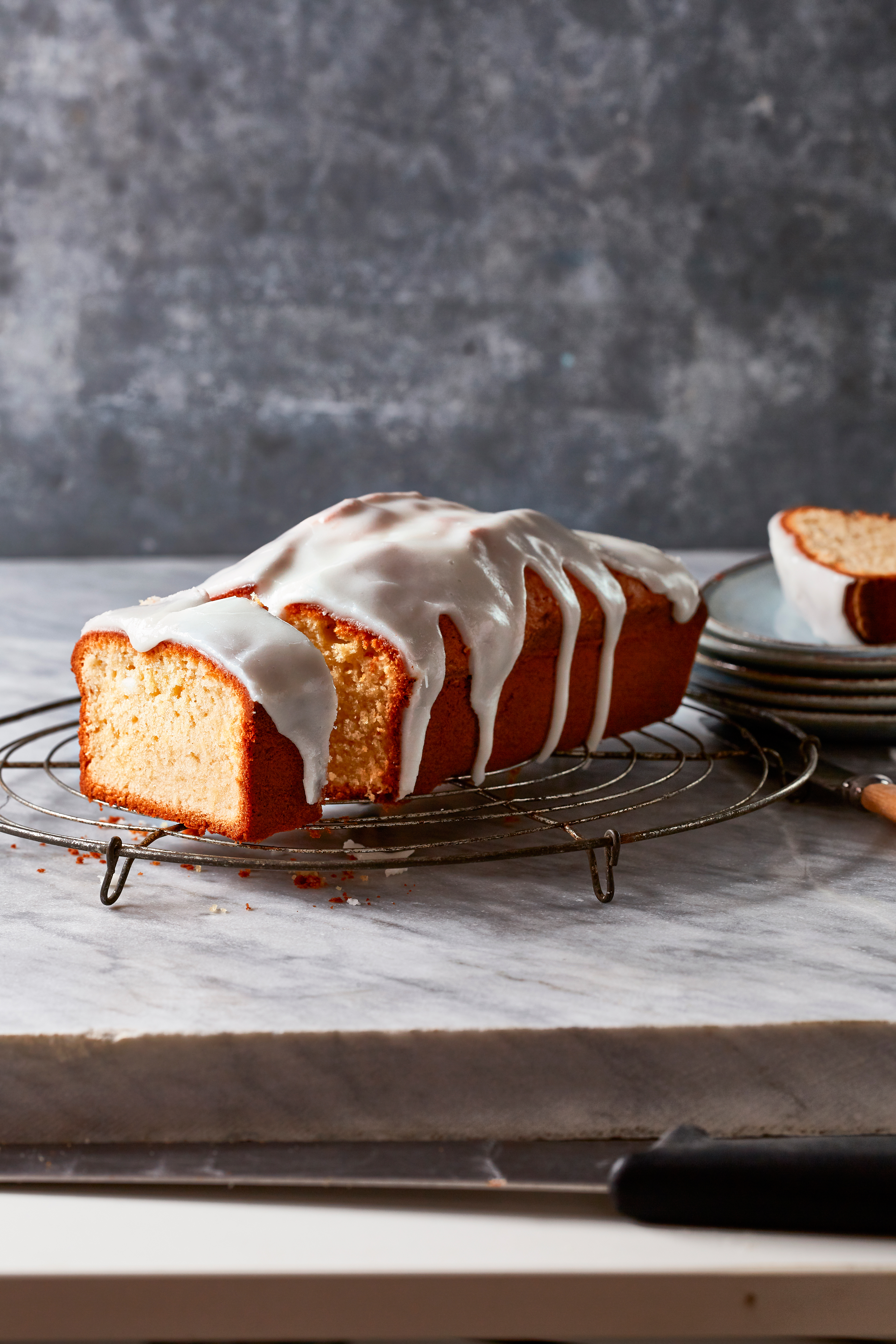 Boerencake met citroenglazuur