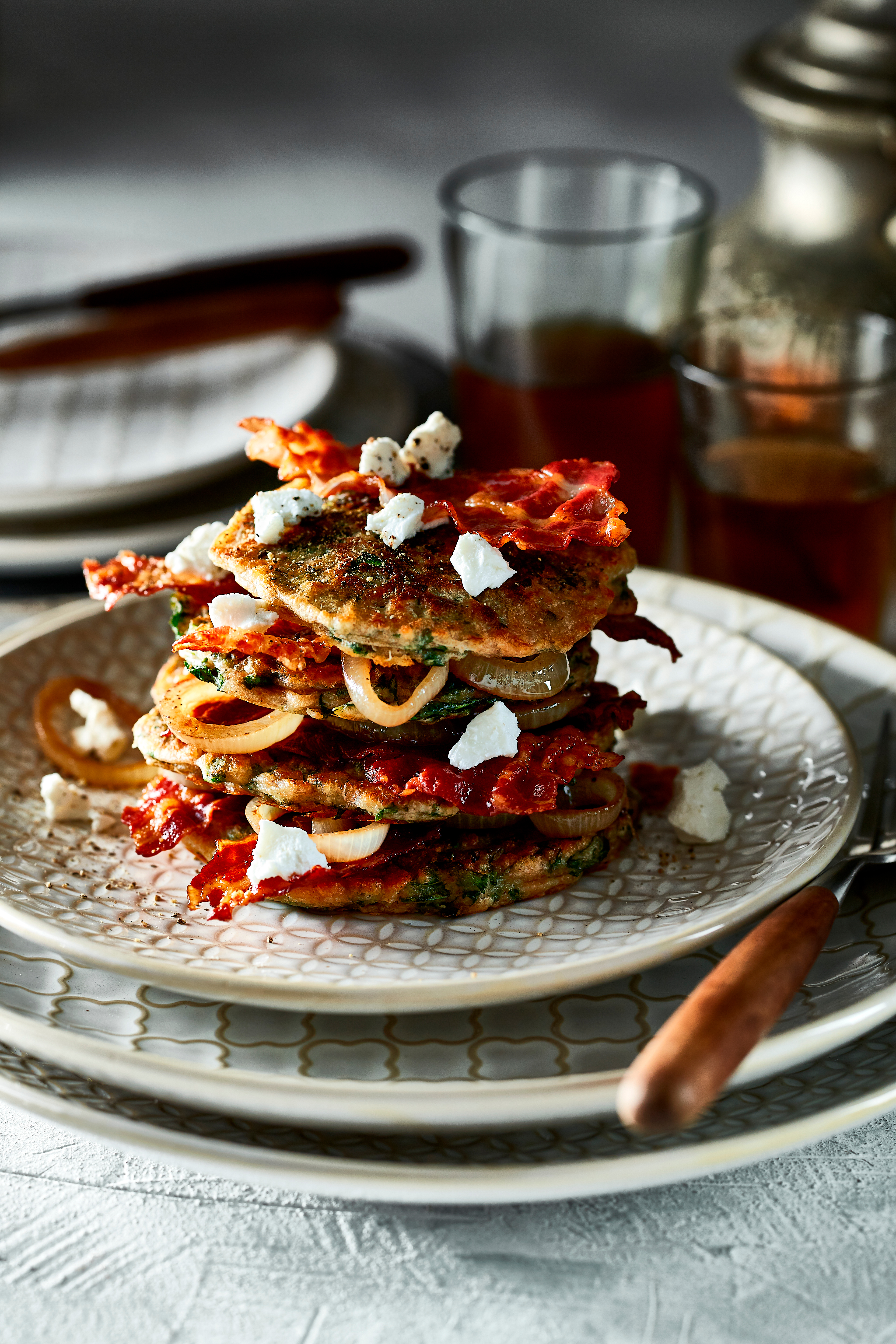 Boerenkoolpannenkoek met spek en ui