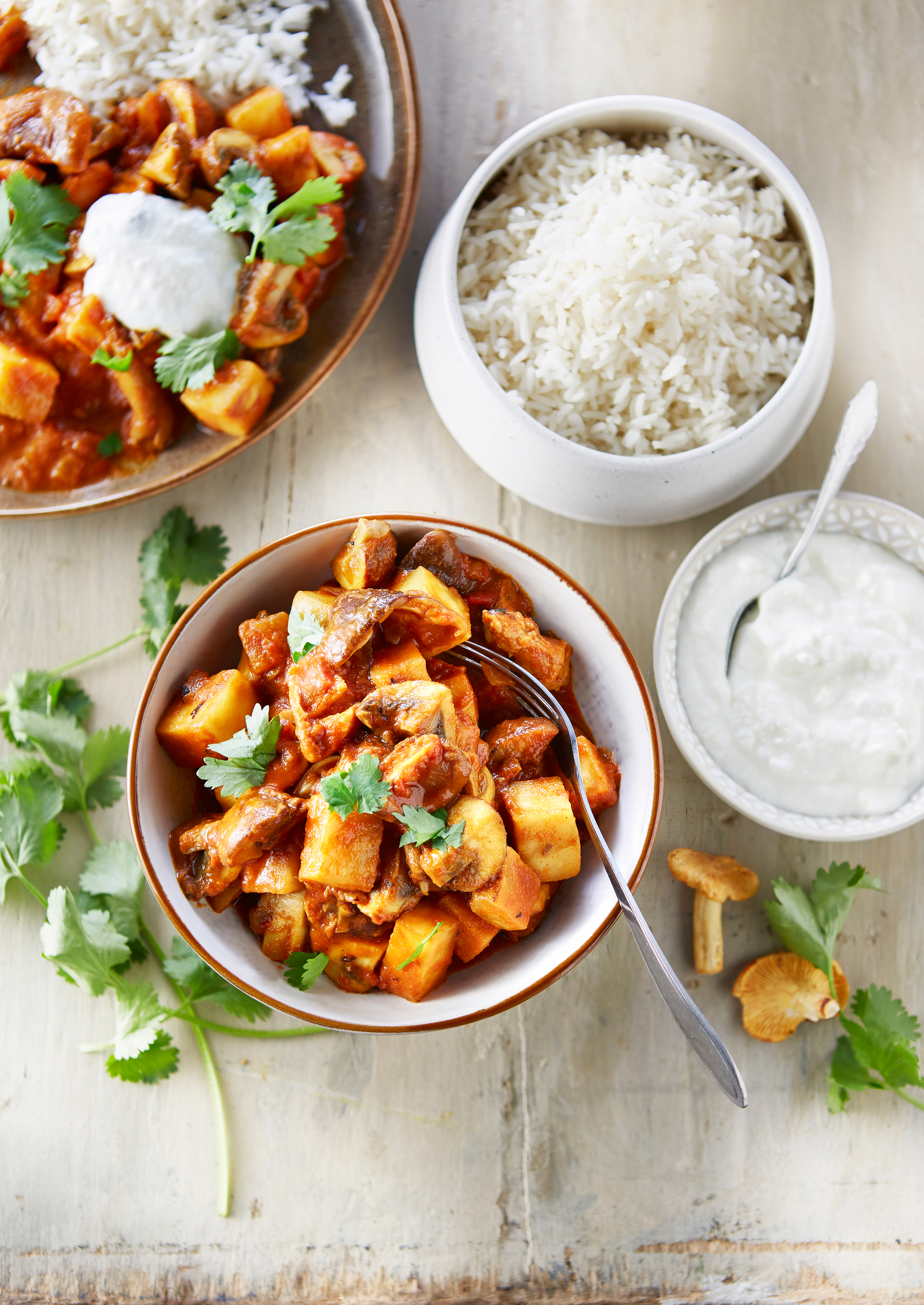 Paddenstoelencurry met knolselderij