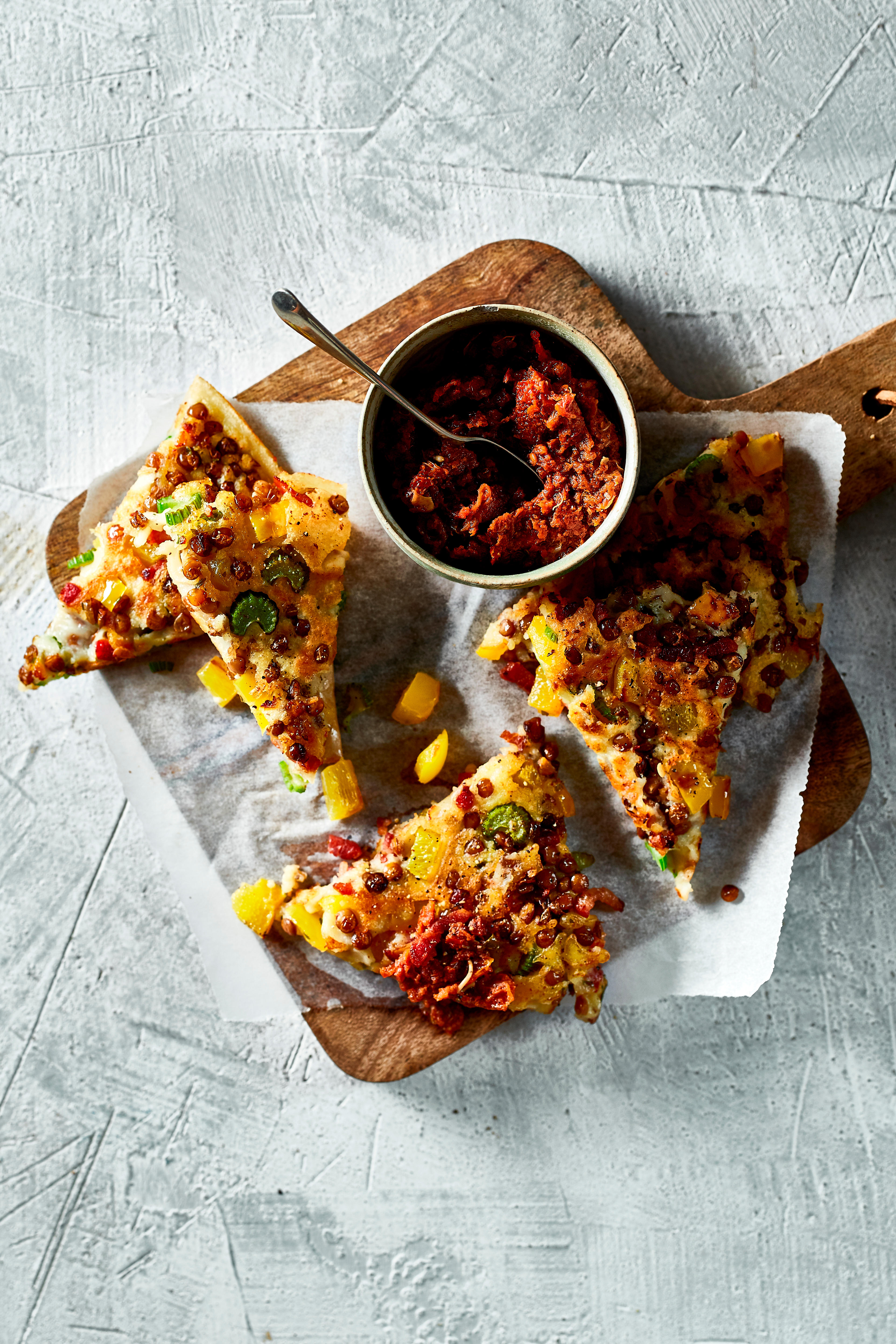 Provençaalse pannenkoek met linzen