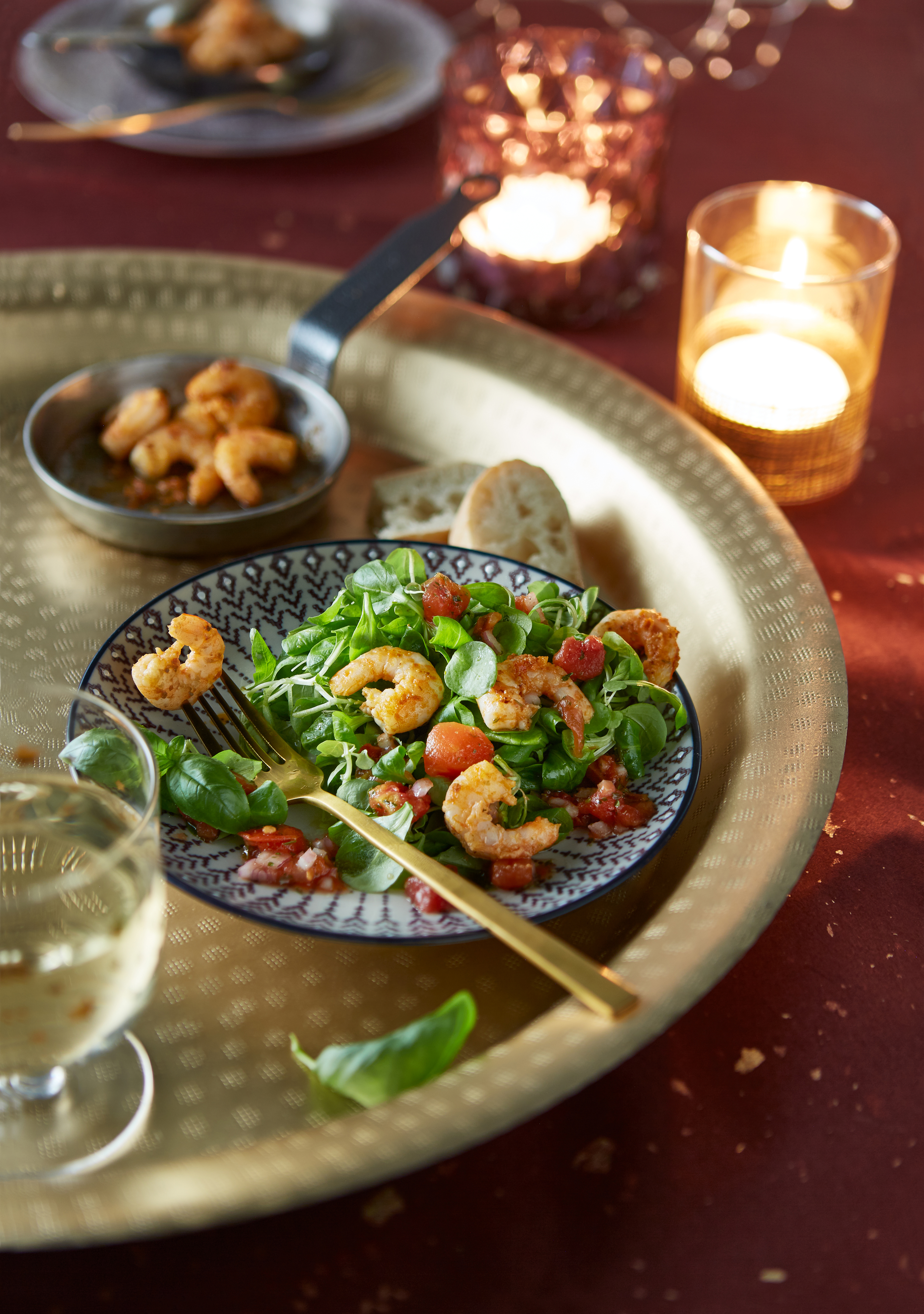 Garnalen met rode pesto