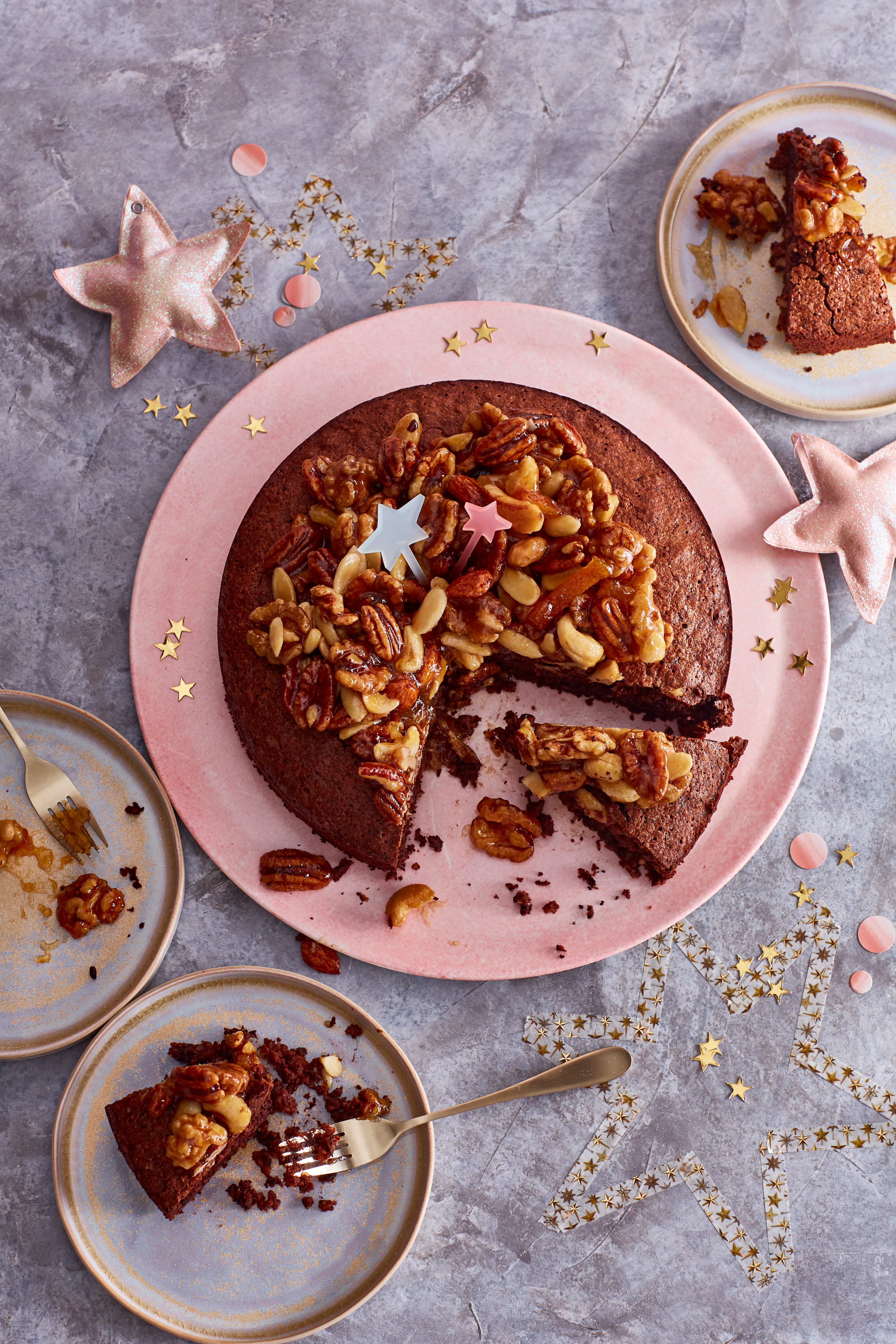 Notentaart met sinaasappel