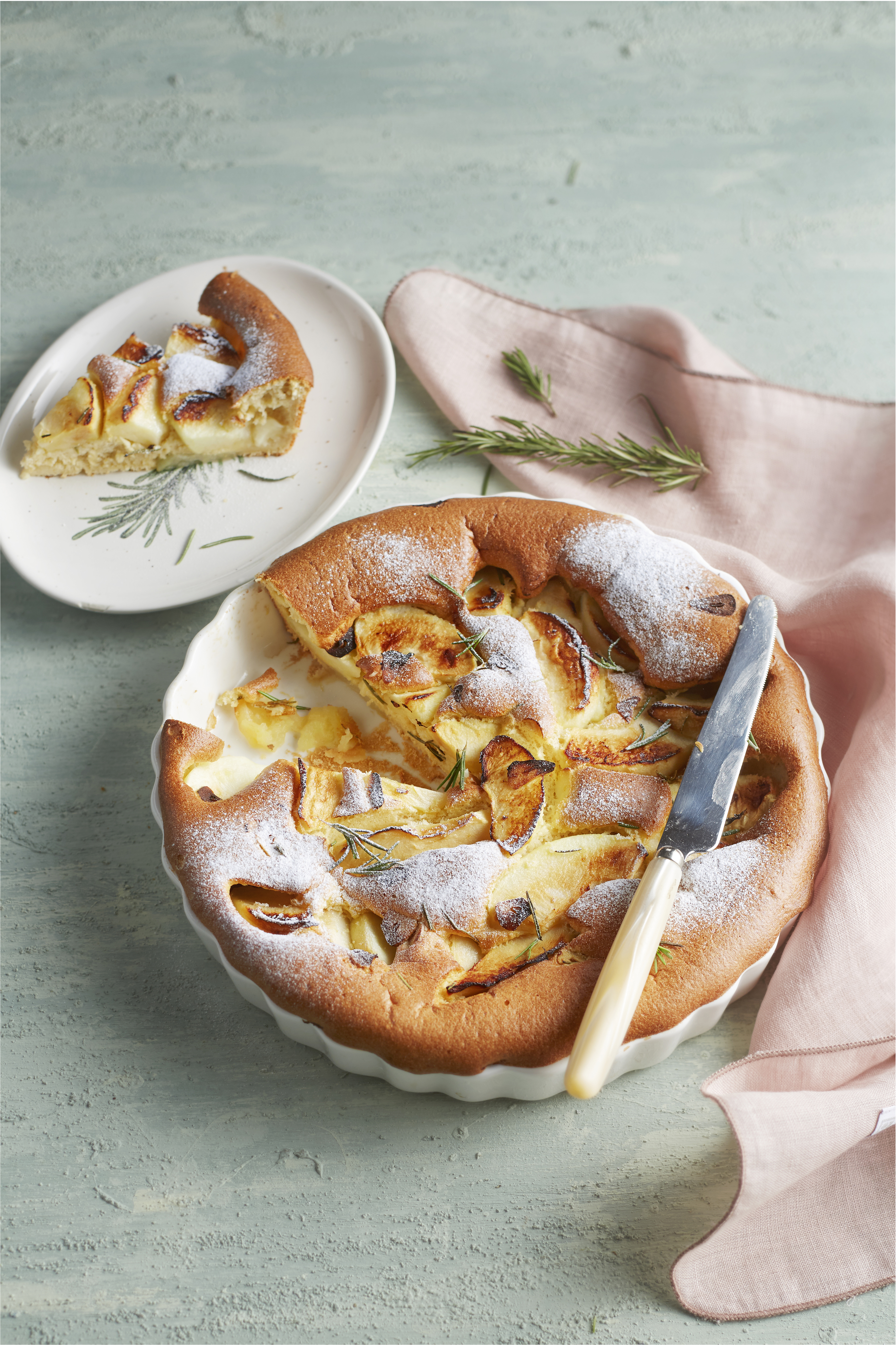 Knoflook-appelclafoutis