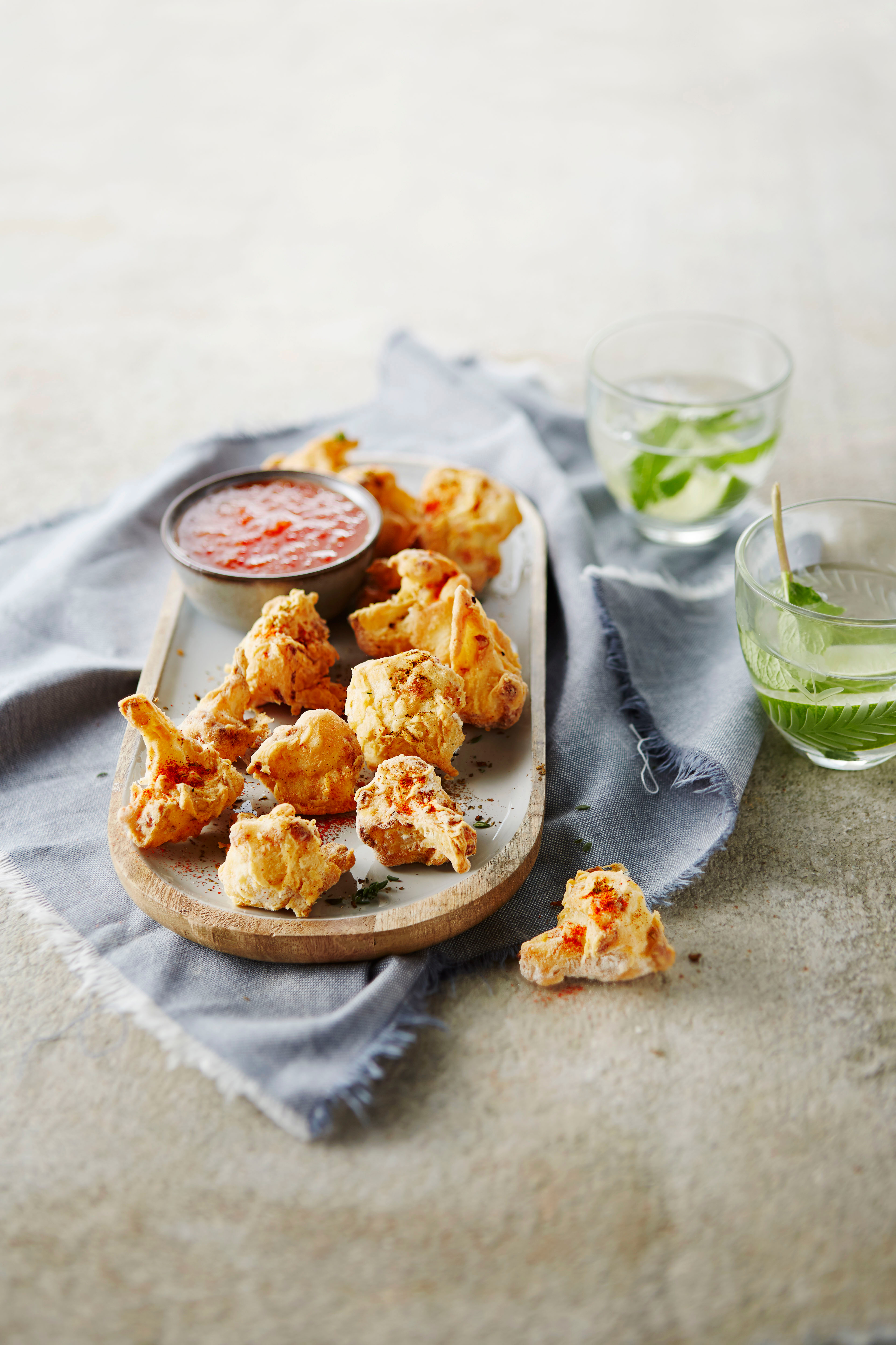 Crispy bloemkool-bites