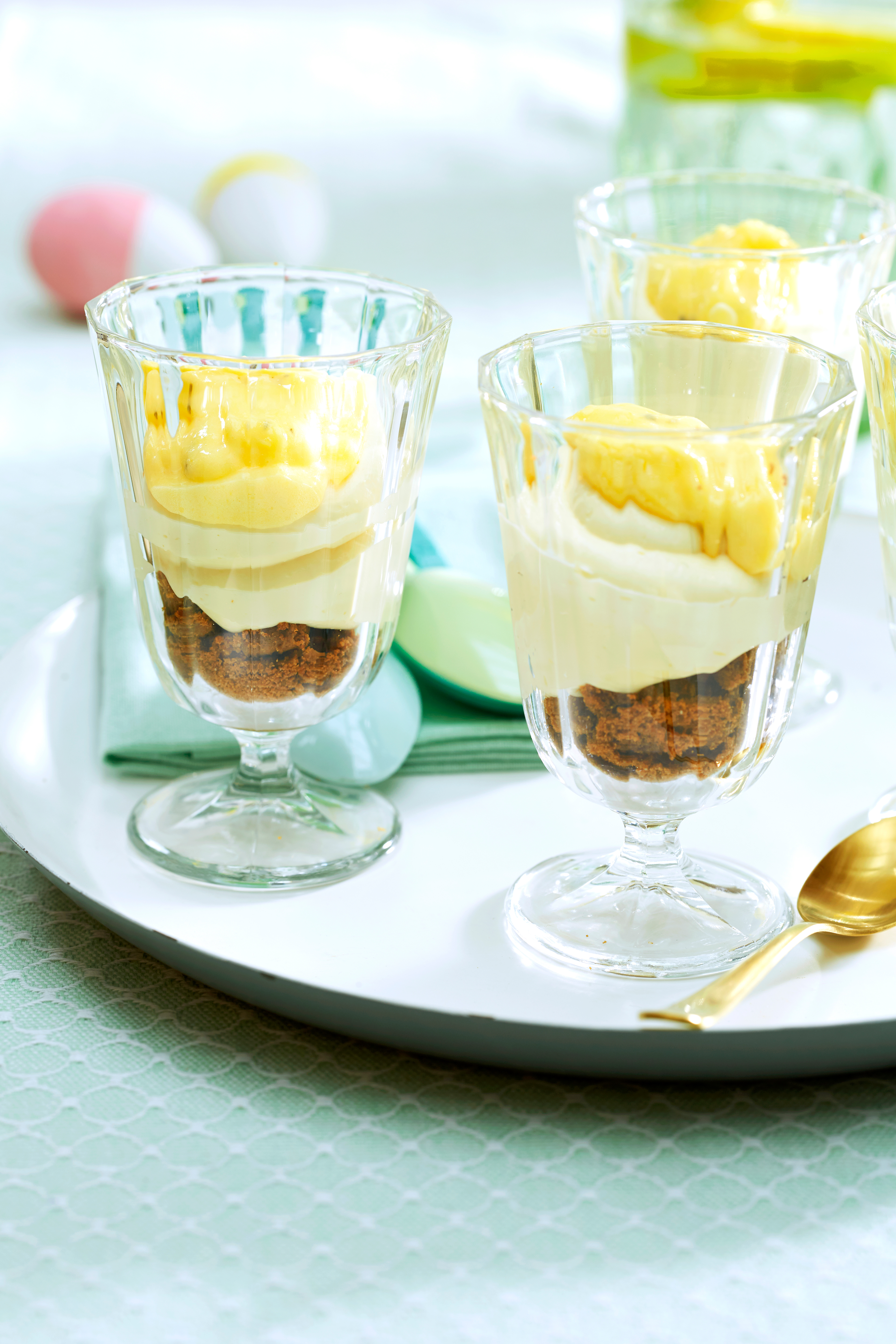 Citroen-cheesecakeglaasjes met tijm