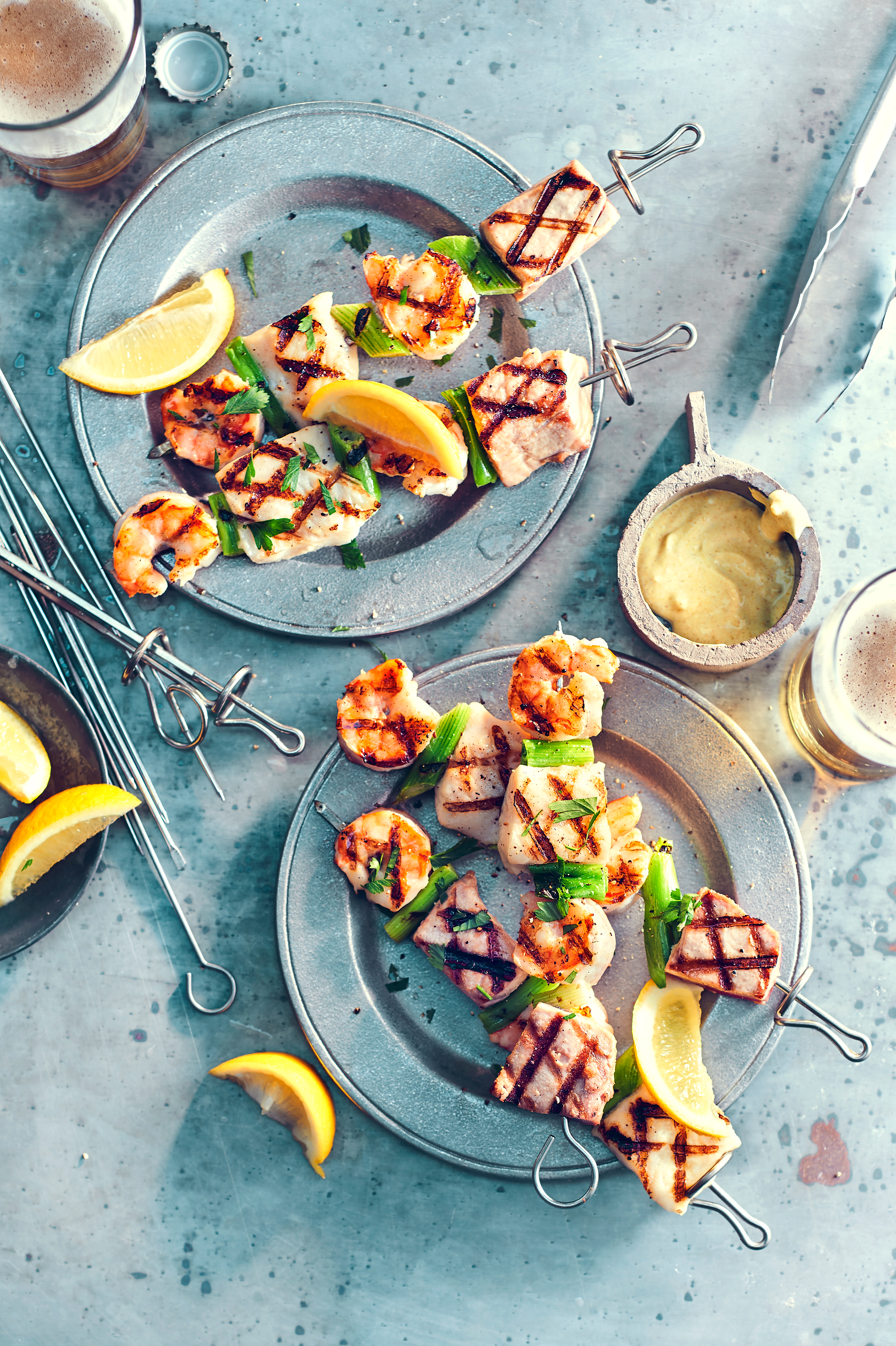 Visspiesen met currysaus