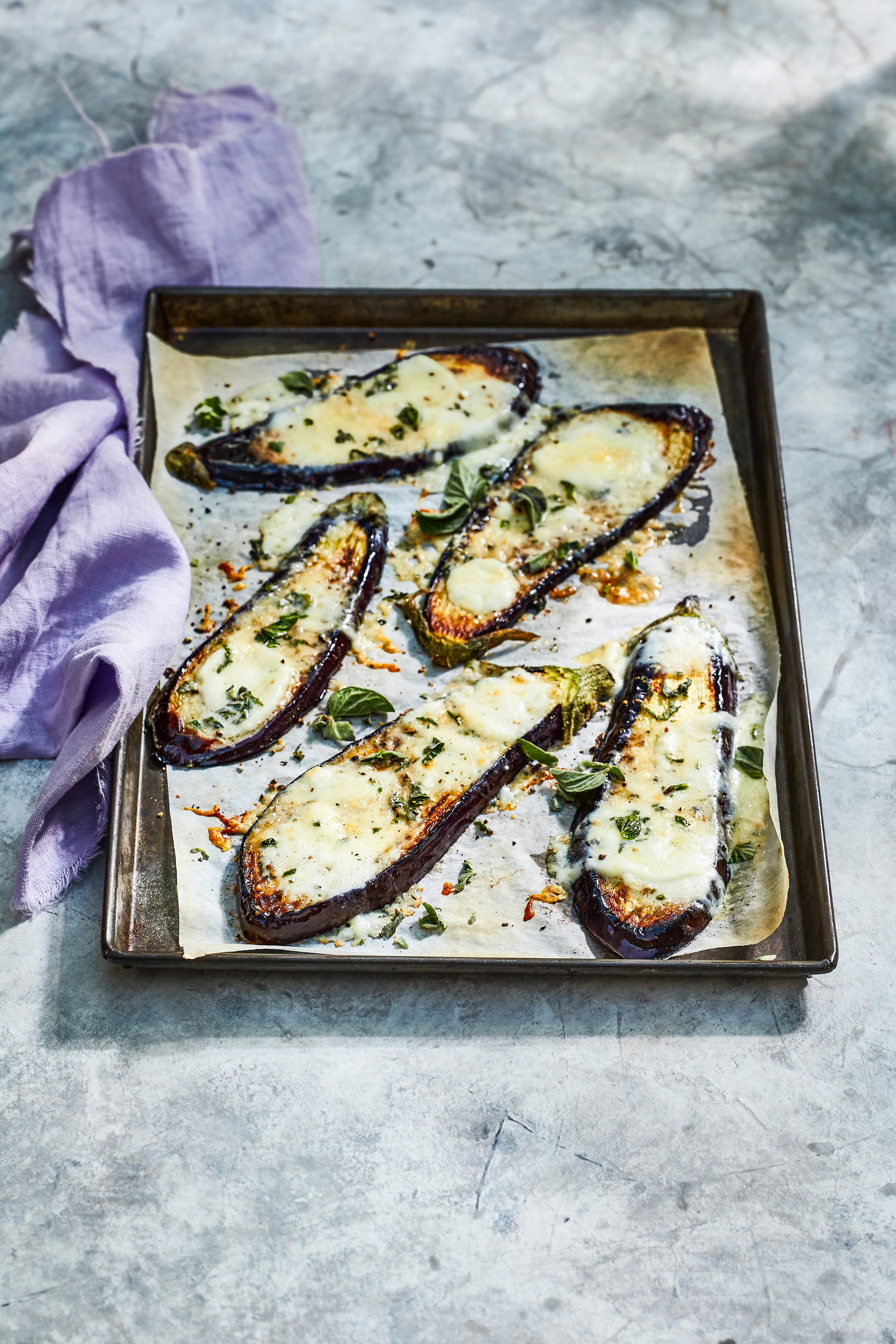 Gegratineerde aubergine