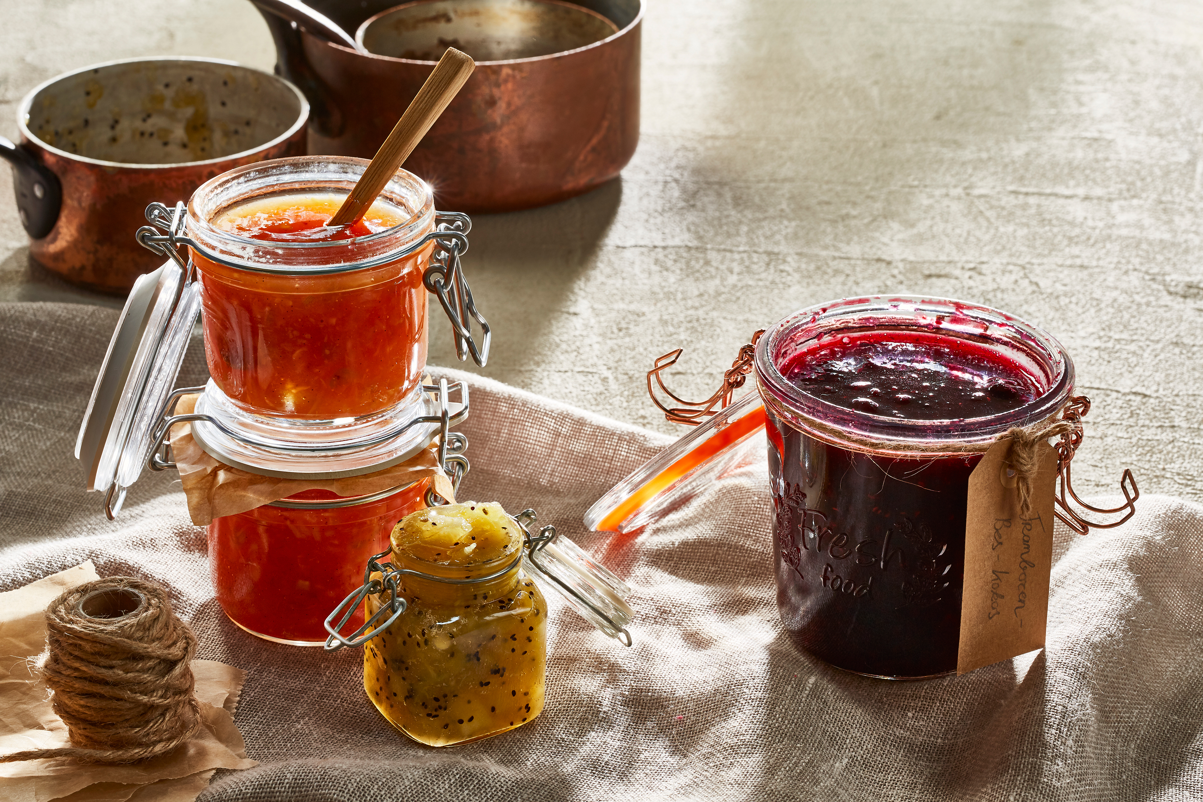 Frambozen-bessen-kokosjam