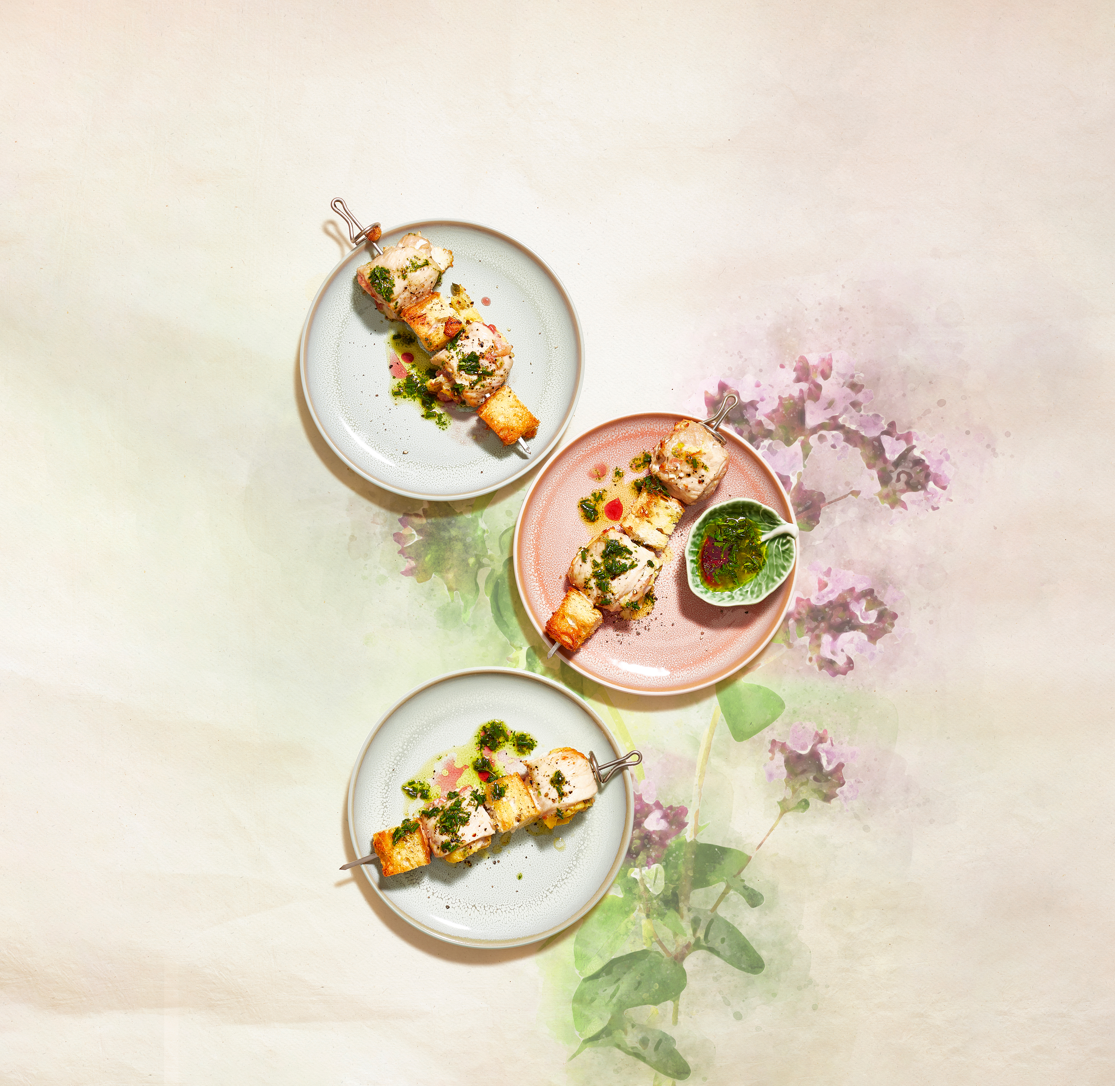 Involtini-spiesen met pancetta en oregano