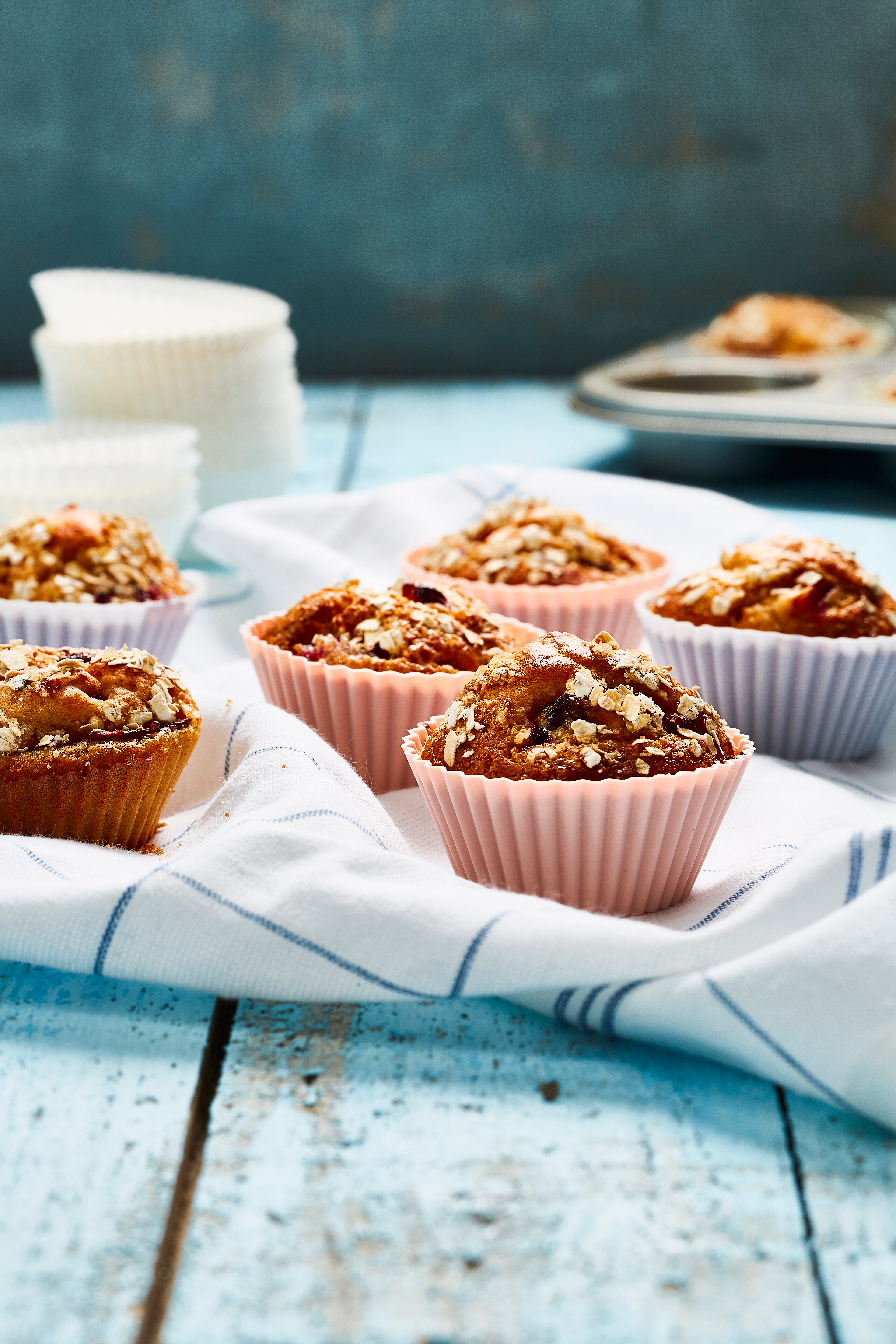 Ontbijtmuffins met pruimen en gember