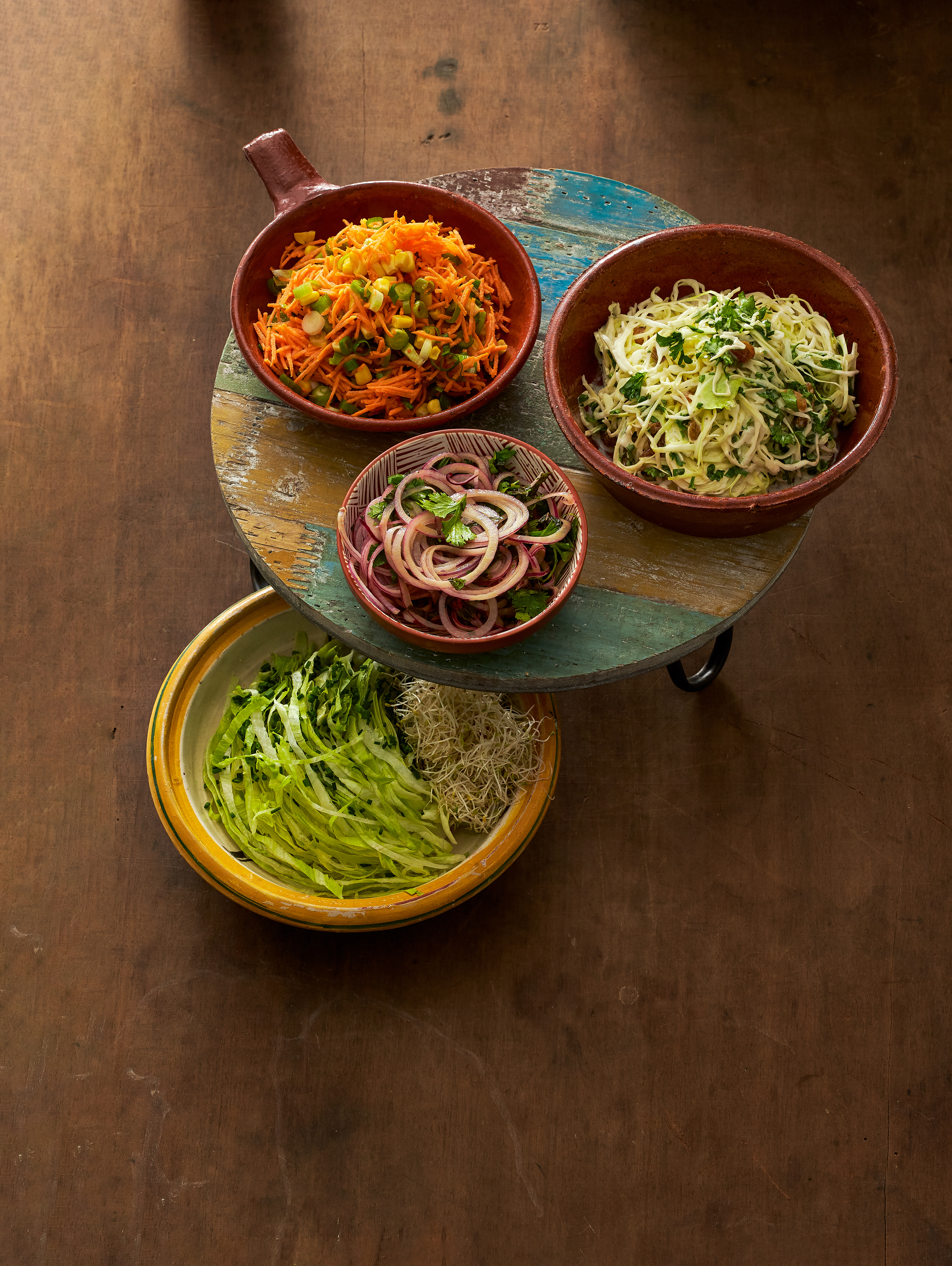 Wortelsalade met mais en bosui