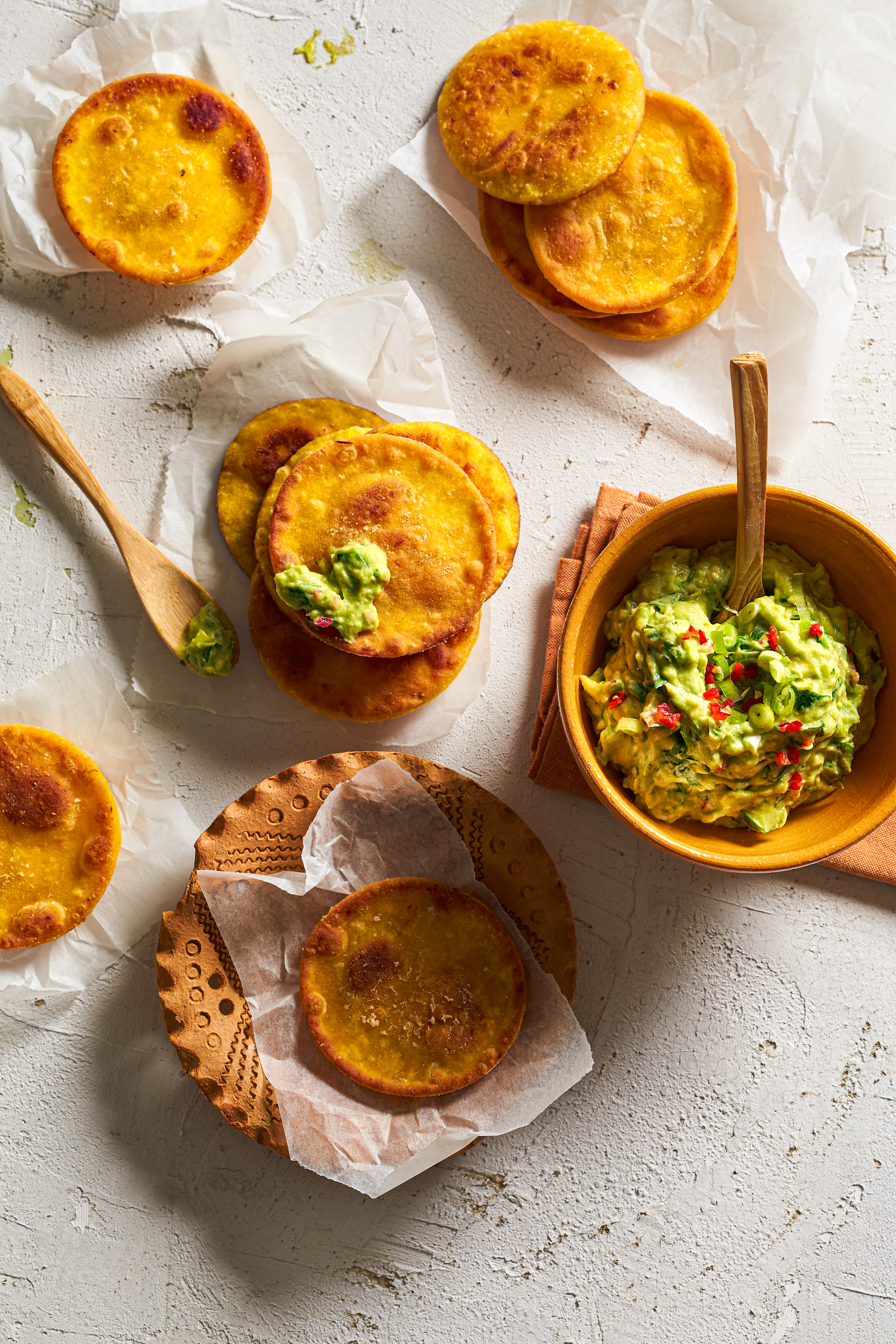 Chileense sopaipillas met guacamole